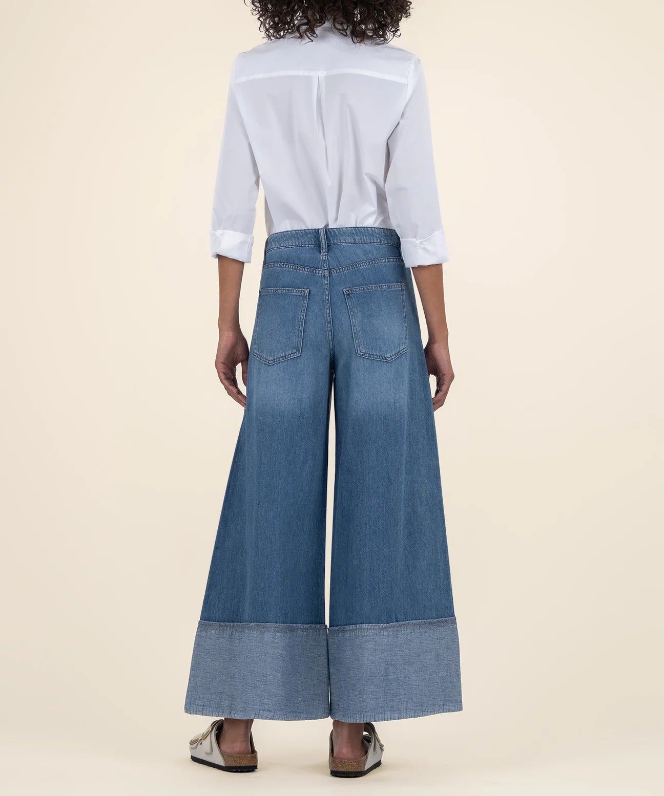 Blake Crop Wide Leg w/Hem Detail | KUT