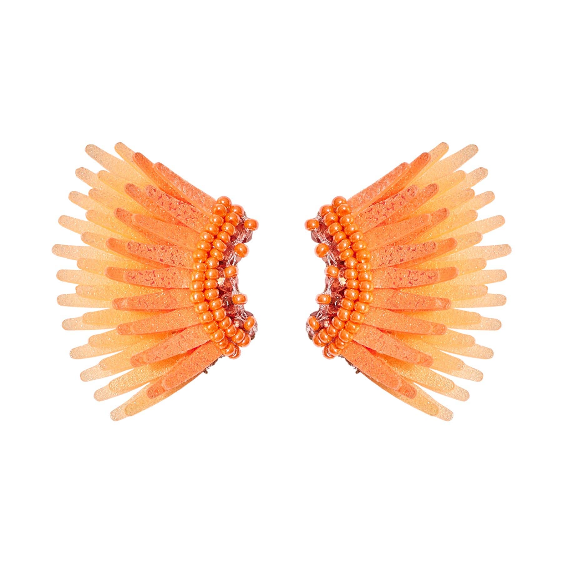 Micro Madeline Earrings - Sparkly Orange | Mignonne Gavigan
