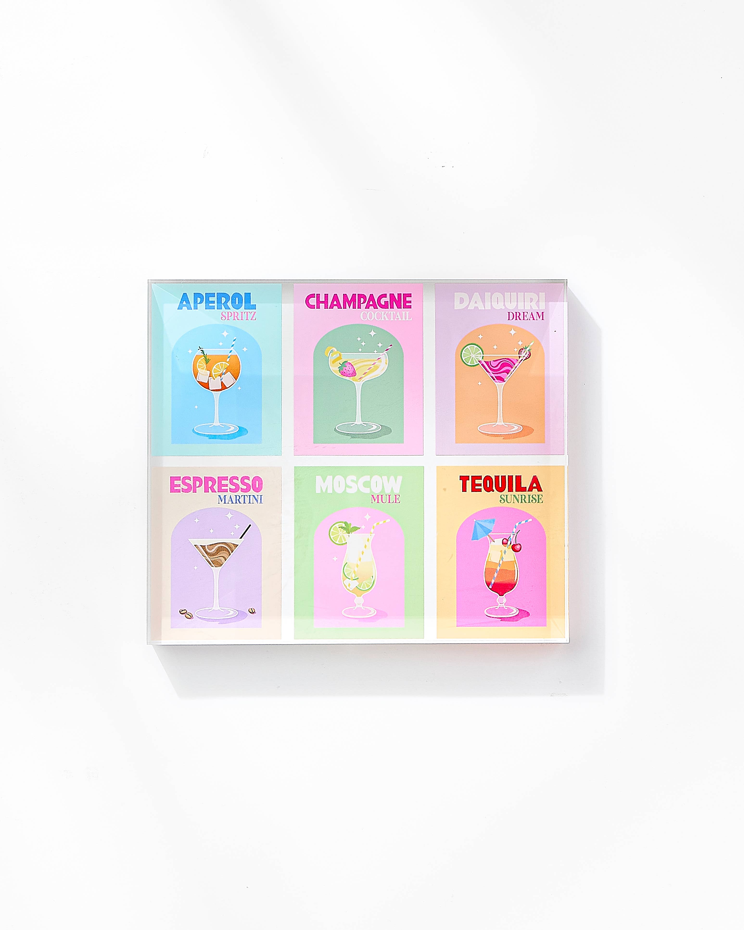 Acrylic Art Block | Cocktails Art Prints