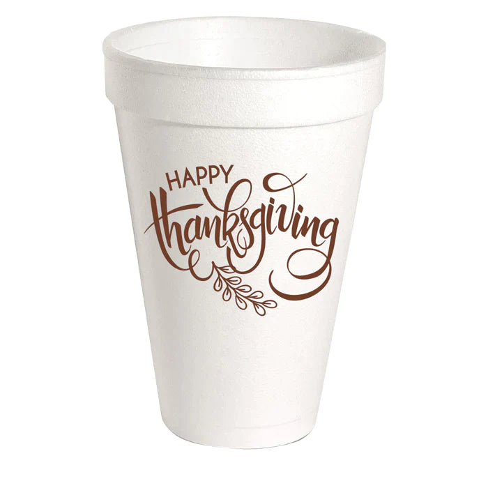Happy Thanksgiving Styrofoam Cups