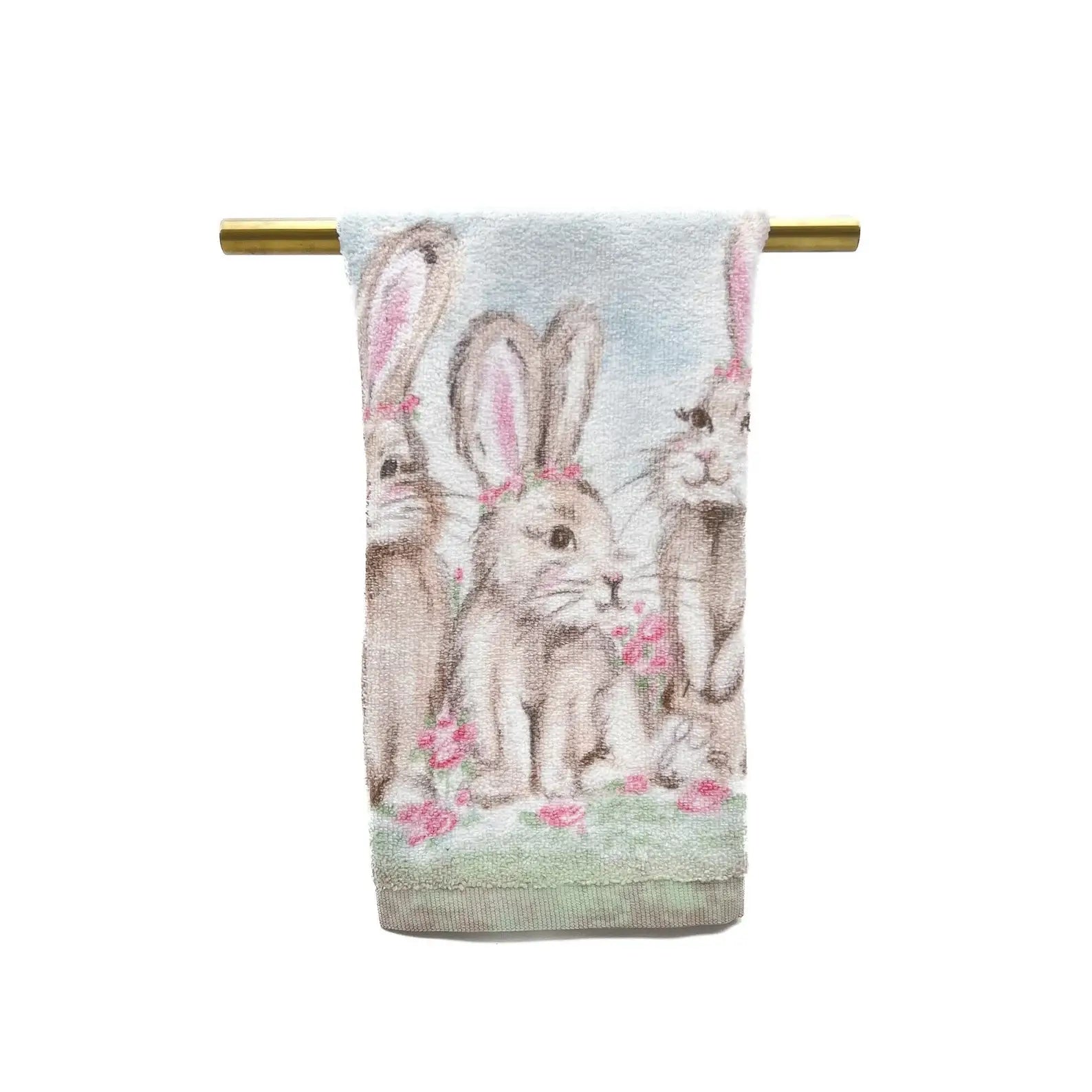 Garden Bunnies Tea Towel