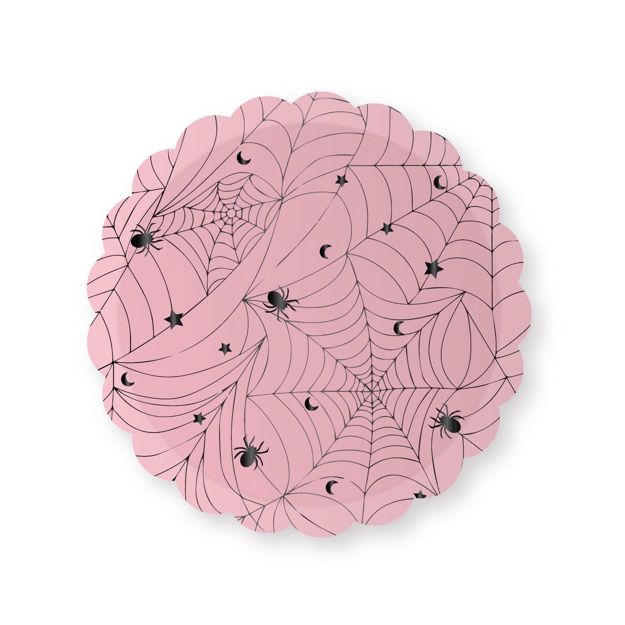 Pink Spiderweb Small Plates