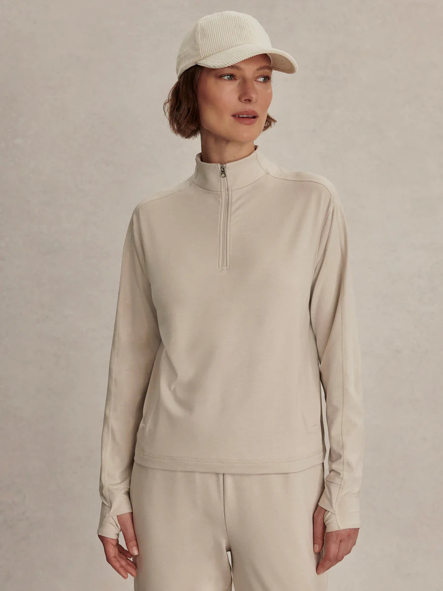 Lamia Half-Zip Sweat - Pebble Marl | Varley