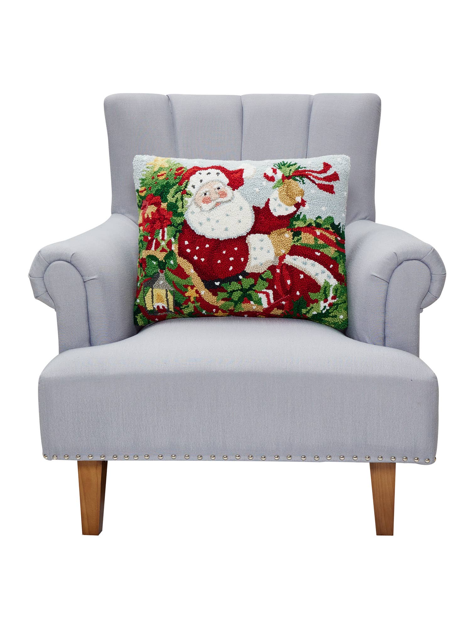 Santa In Sleigh Hook Pillow