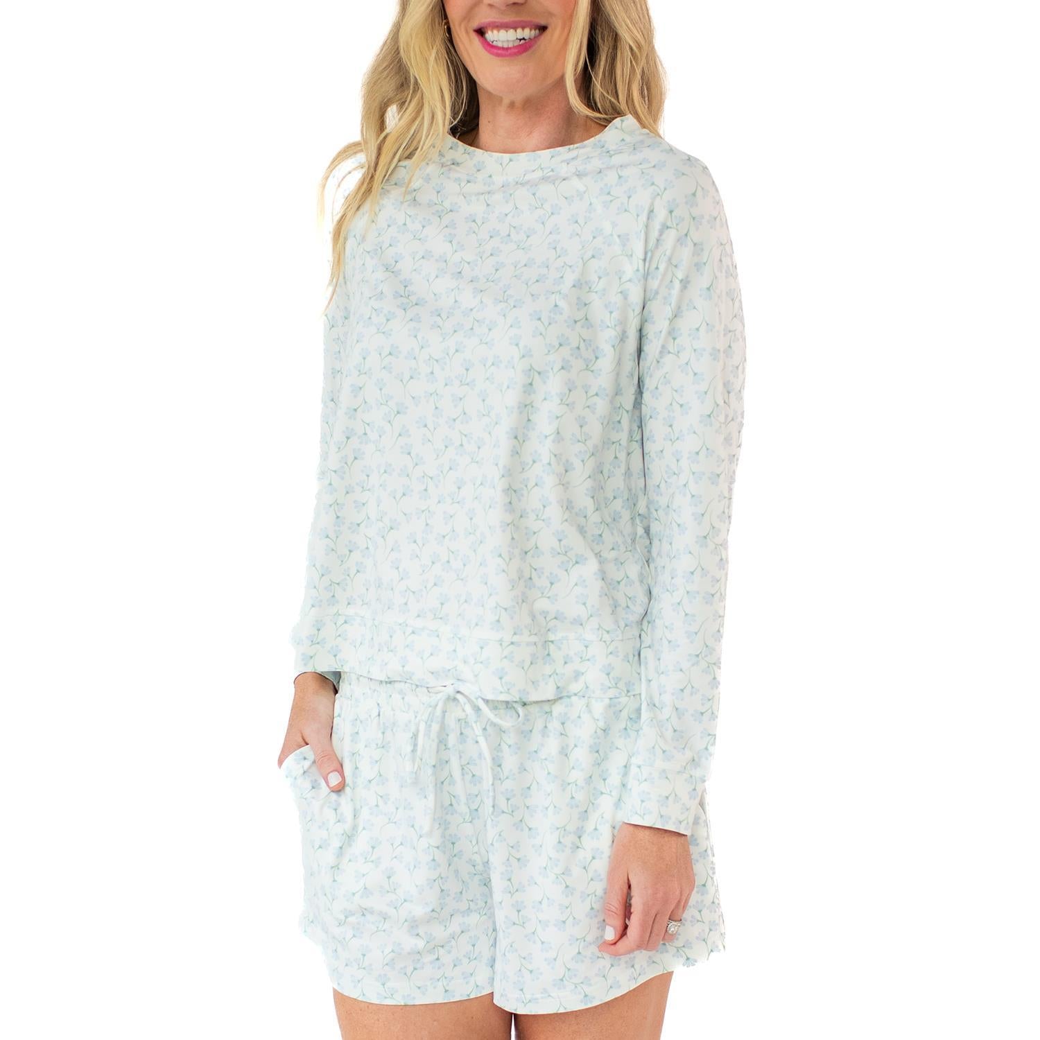 Annie Short Set Pajamas/Lounge - Petal Dance