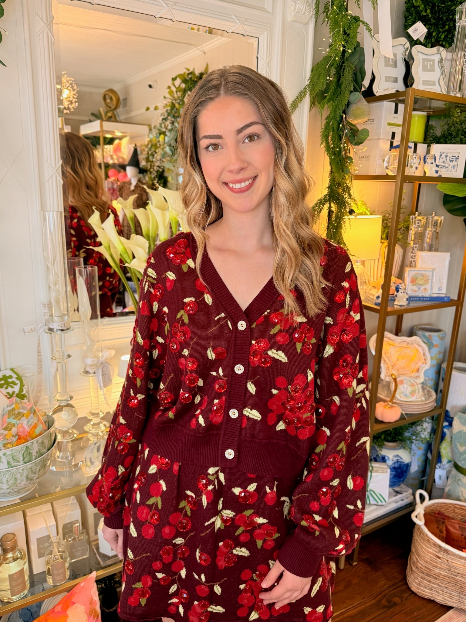 Maroon Cranberries Button Up Sweater | Queen of Sparkles