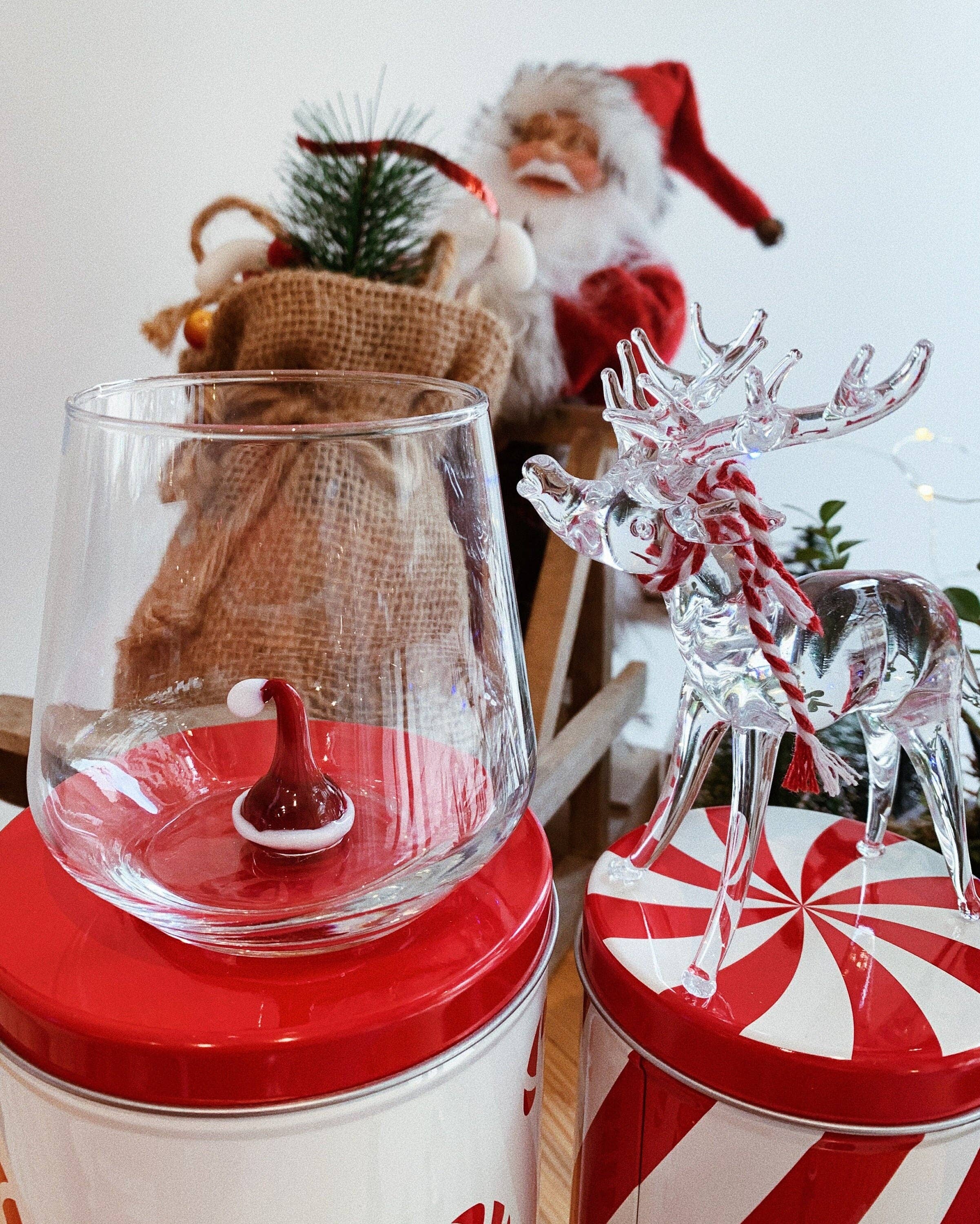 Santa Hat Wine Glass