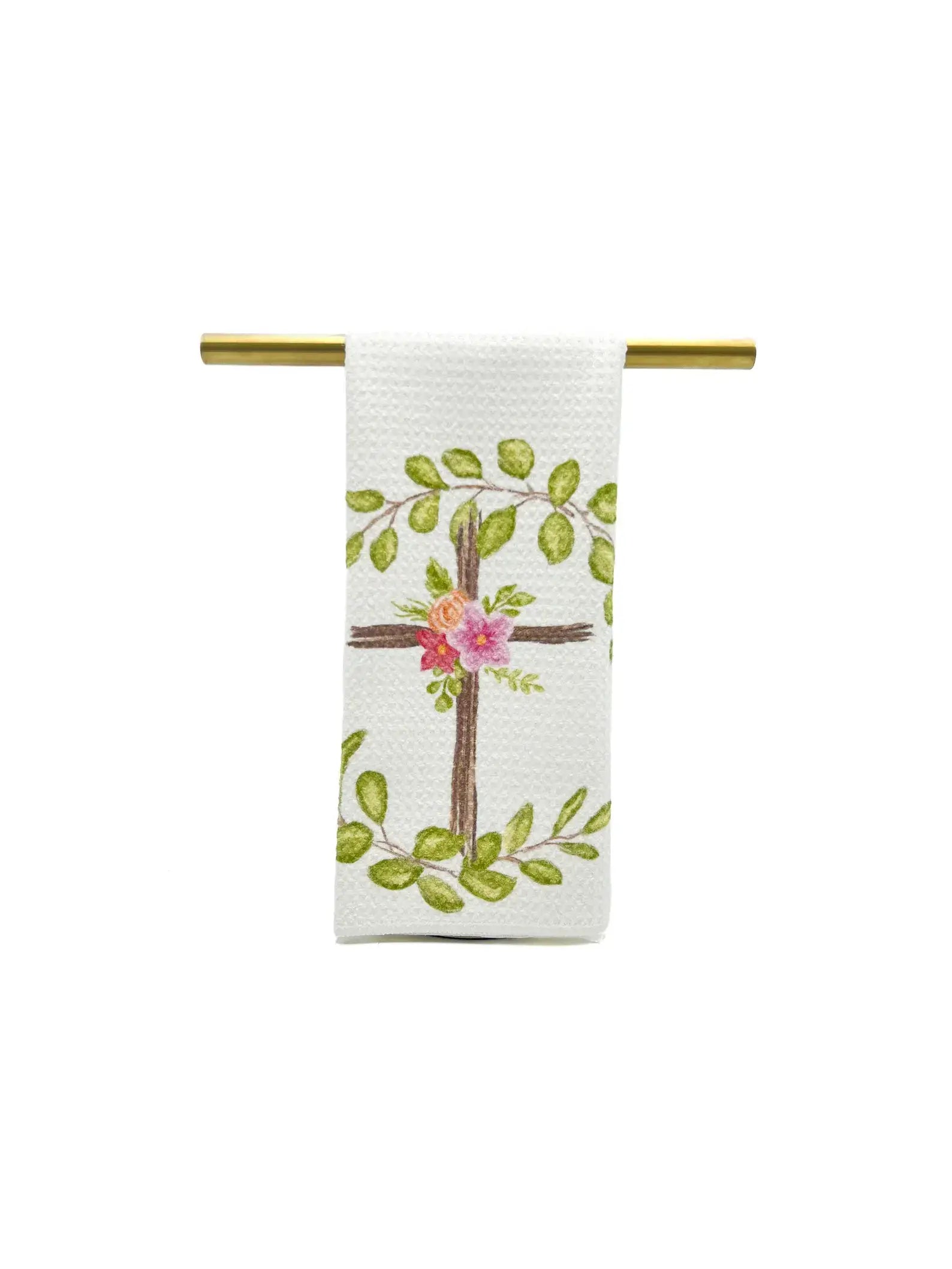 Greenery Cross Tea Towel