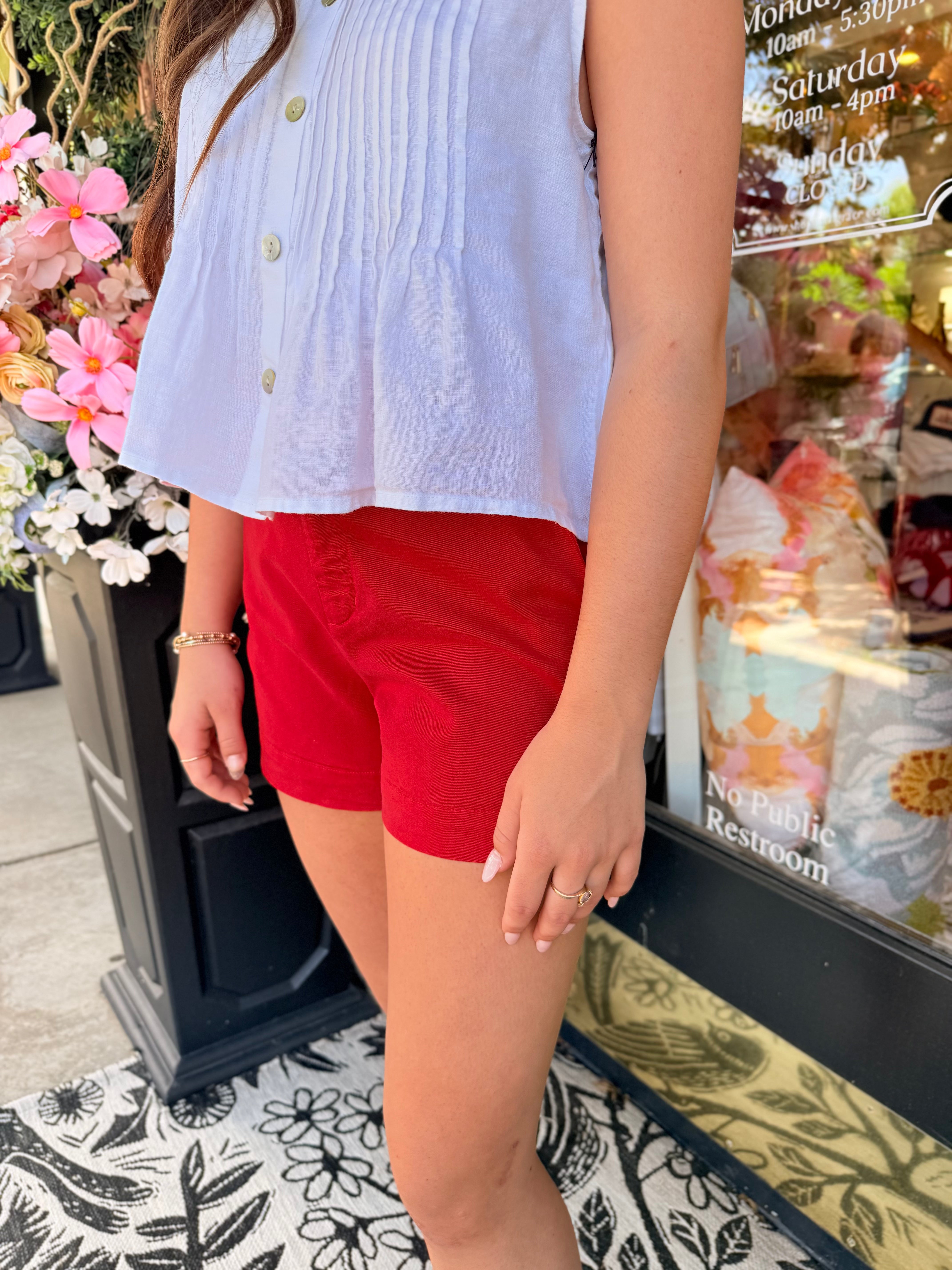 Side Slit Tennis Short - Scarlet Sand | Bella Dahl