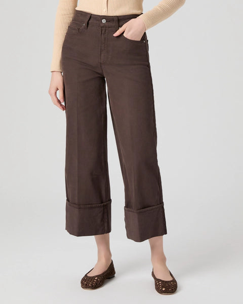 Sasha Ankle Wide Leg Jean - Rich Chocolate | Paige