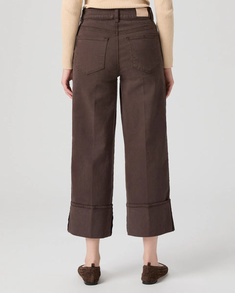 Sasha Ankle Wide Leg Jean - Rich Chocolate | Paige