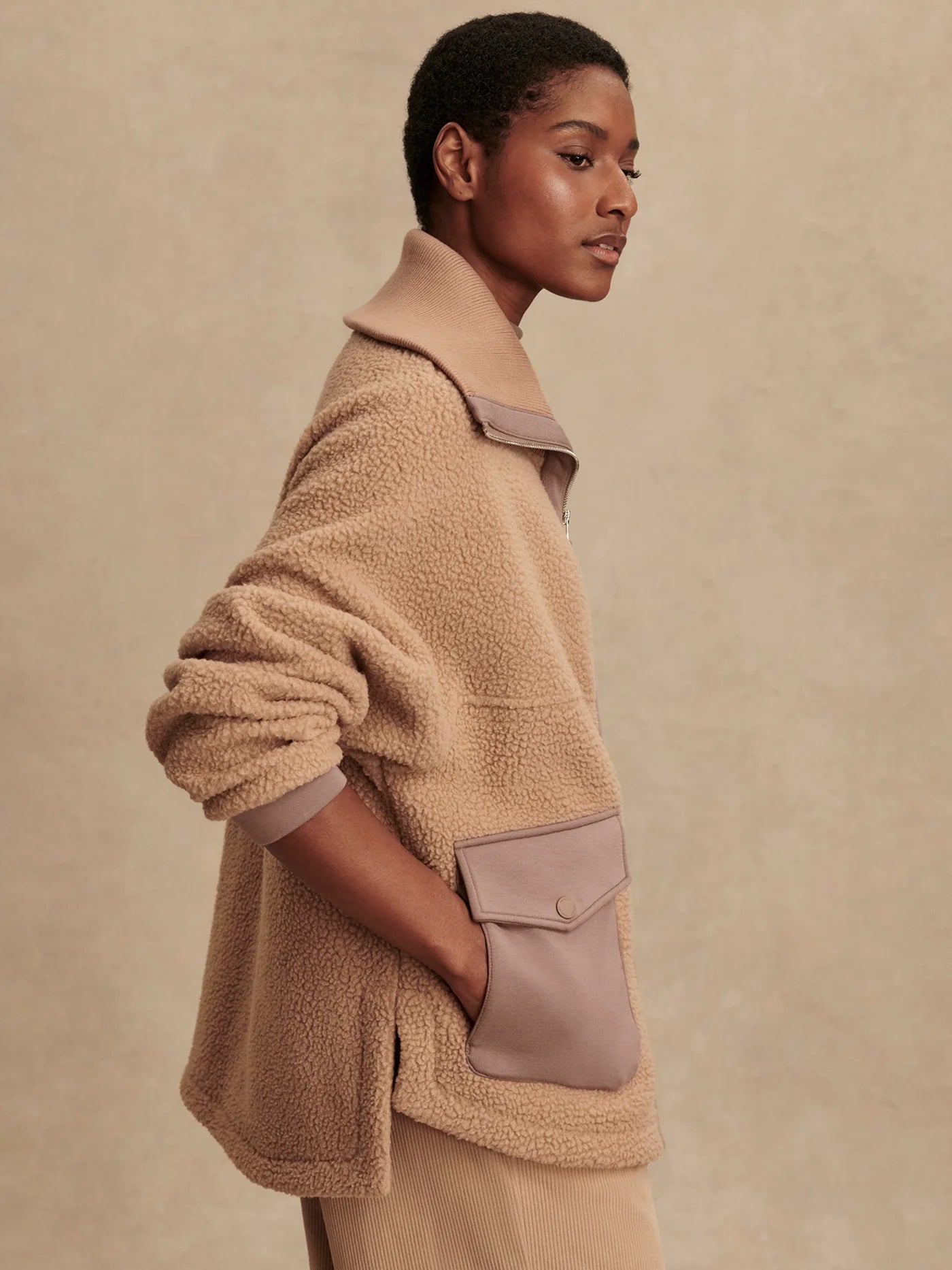 Eleanor Patch Pocket Fleece - Chanterelle | Varley