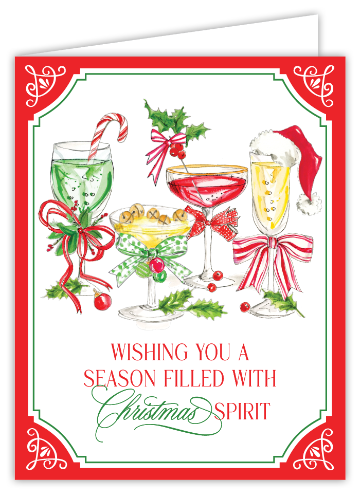 Wishing You A Season Filled with Christmas Spirit Greeting Card
