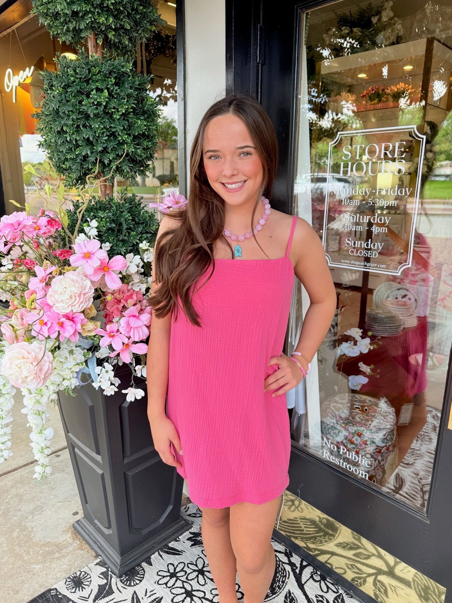 Fallon Mini Dress - Strawberry Pink Gauze | Show Me Your MUMU