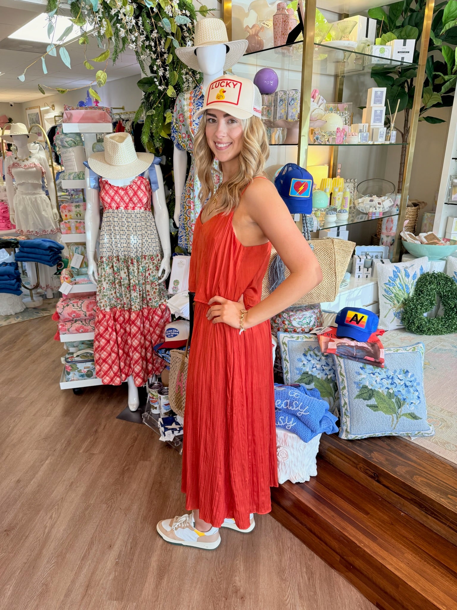 Fiore Crinkle Satin Crop Tank - Cabana Red | Z Supply