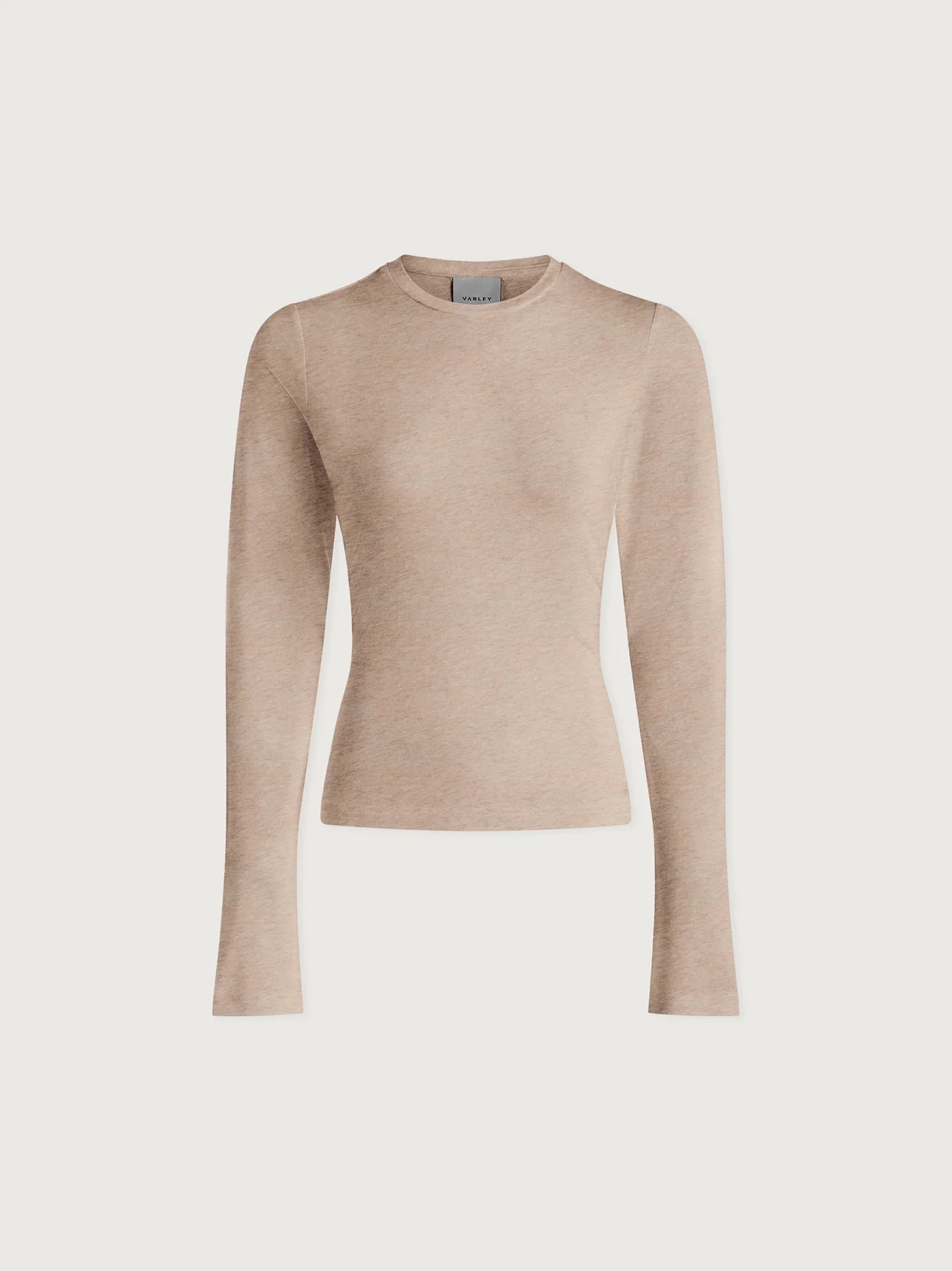 Edna Long Sleeve Fitted Tee - Taupe Marl | Varley