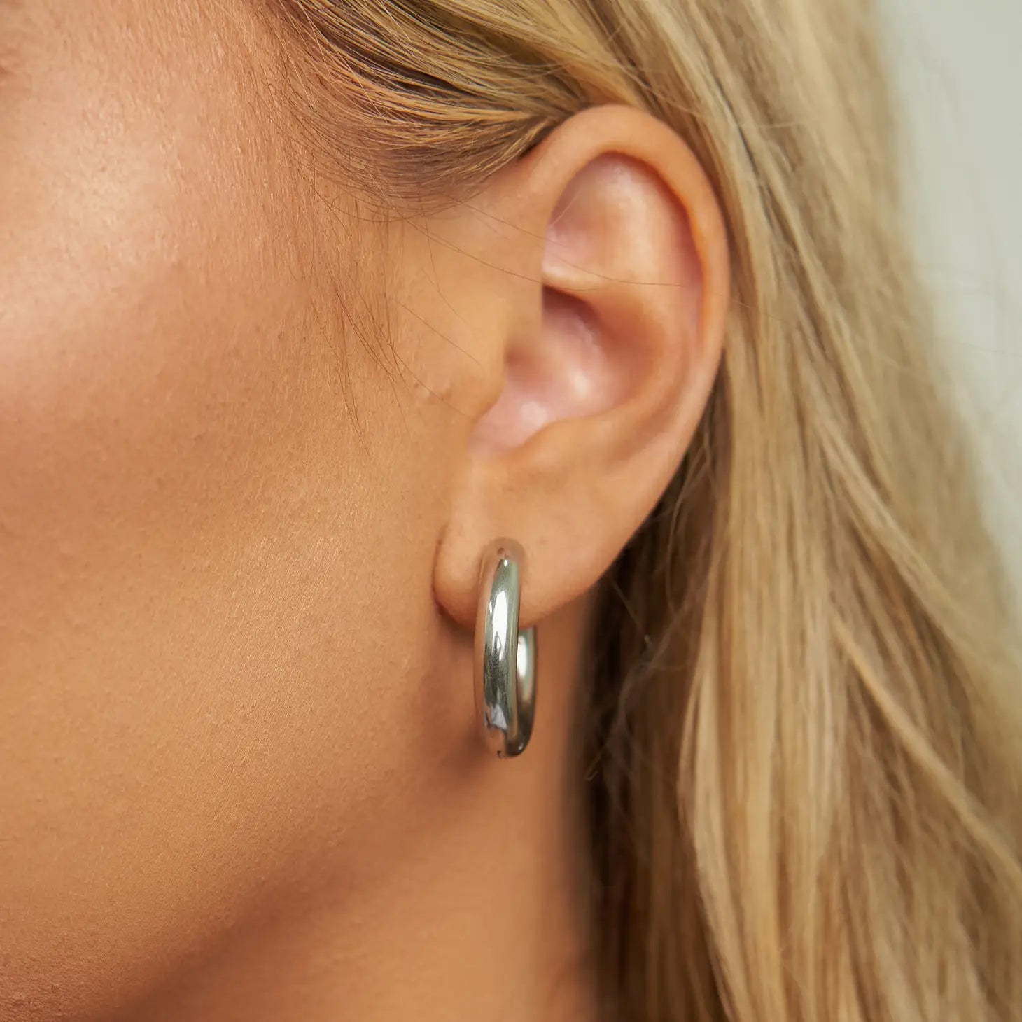 Silver Chunky Hoops | Brenda Grands