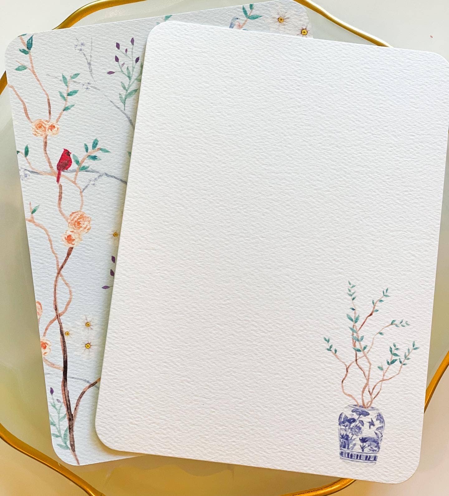 Chinoiserie Chic Notecard Set (blue)