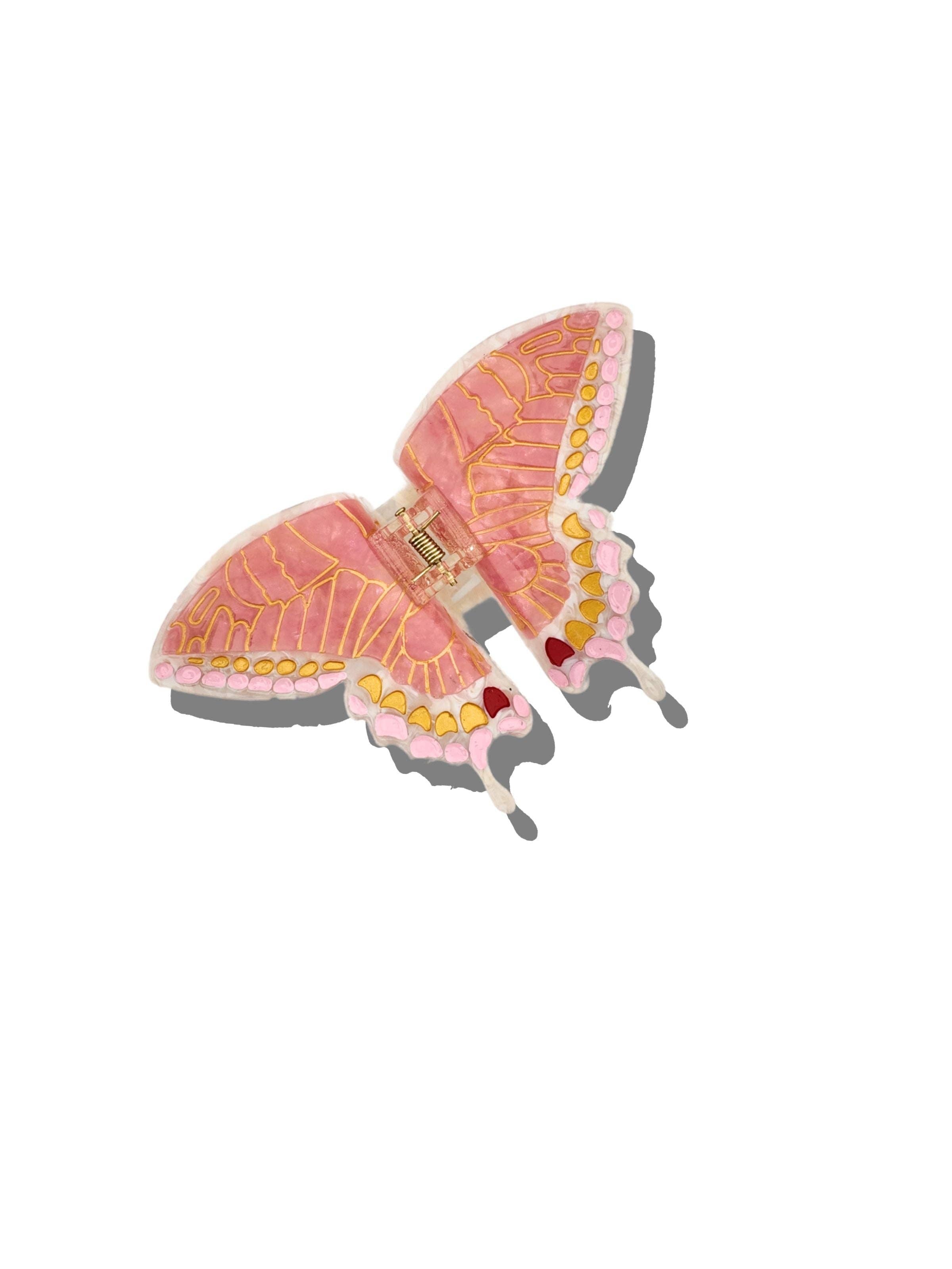 Hand-painted Swallowtail Butterfly Claw Hair Clip | Solar Eclipse