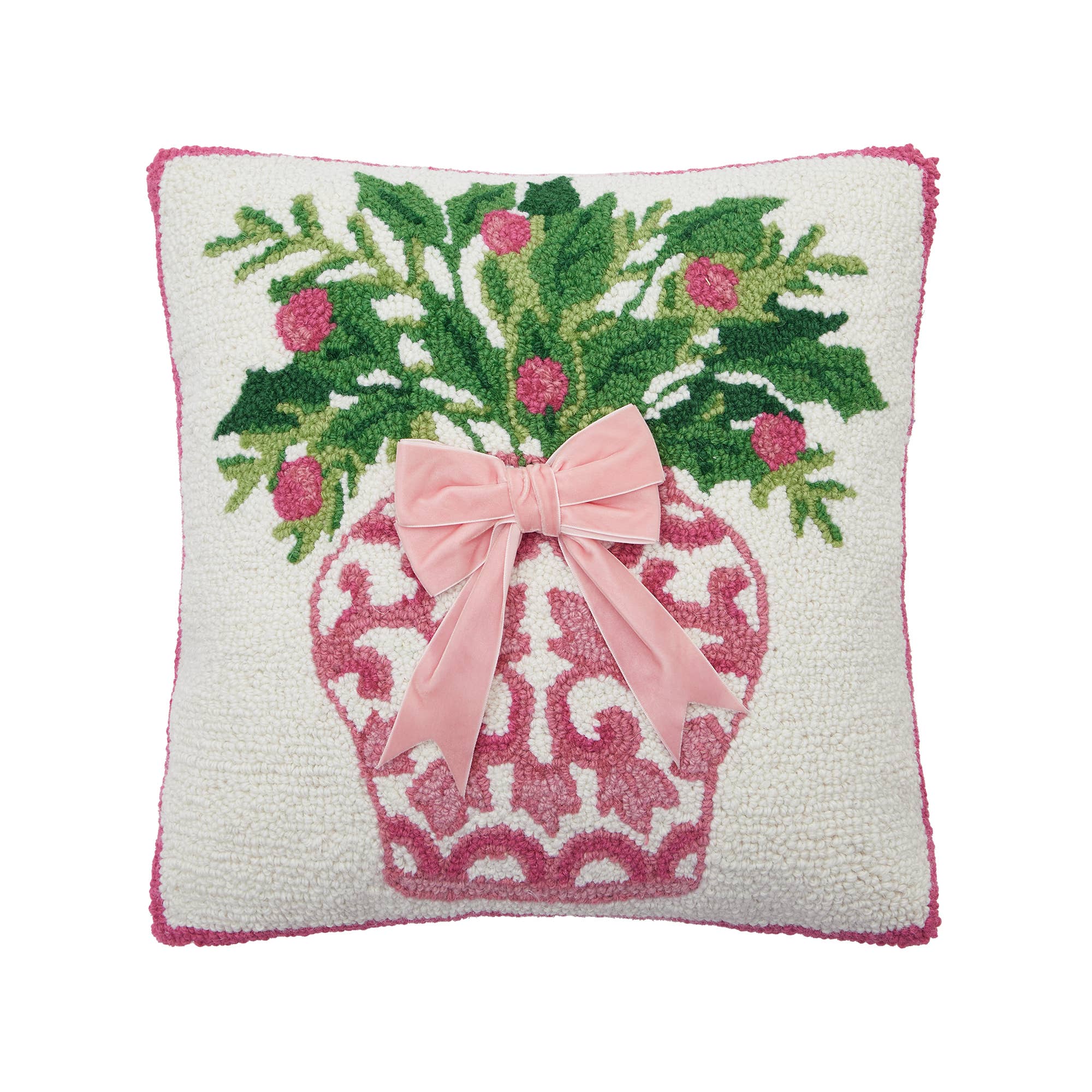 Chinoiserie Vase Ribbon Hook Pillow