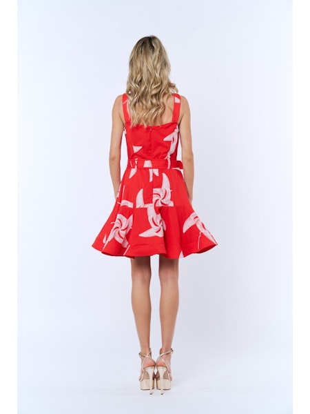 Alivia Embroidered Pinwheel Mini Dress | CIEBON