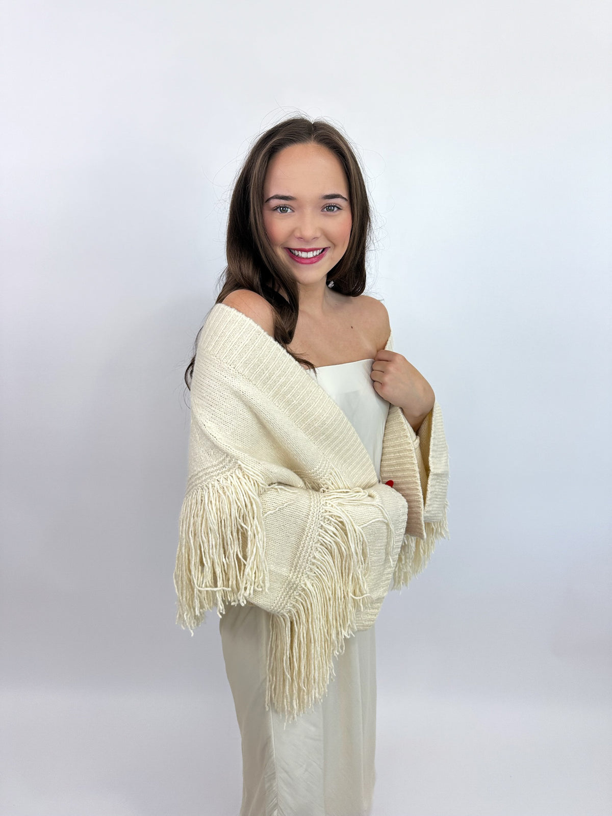 Carmen Cardigan in Off-White | Elizabeth James