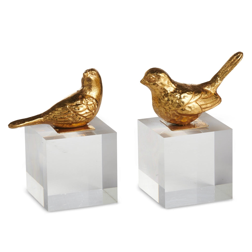 Gold Bird on Acrylic Blocks (5.25")
