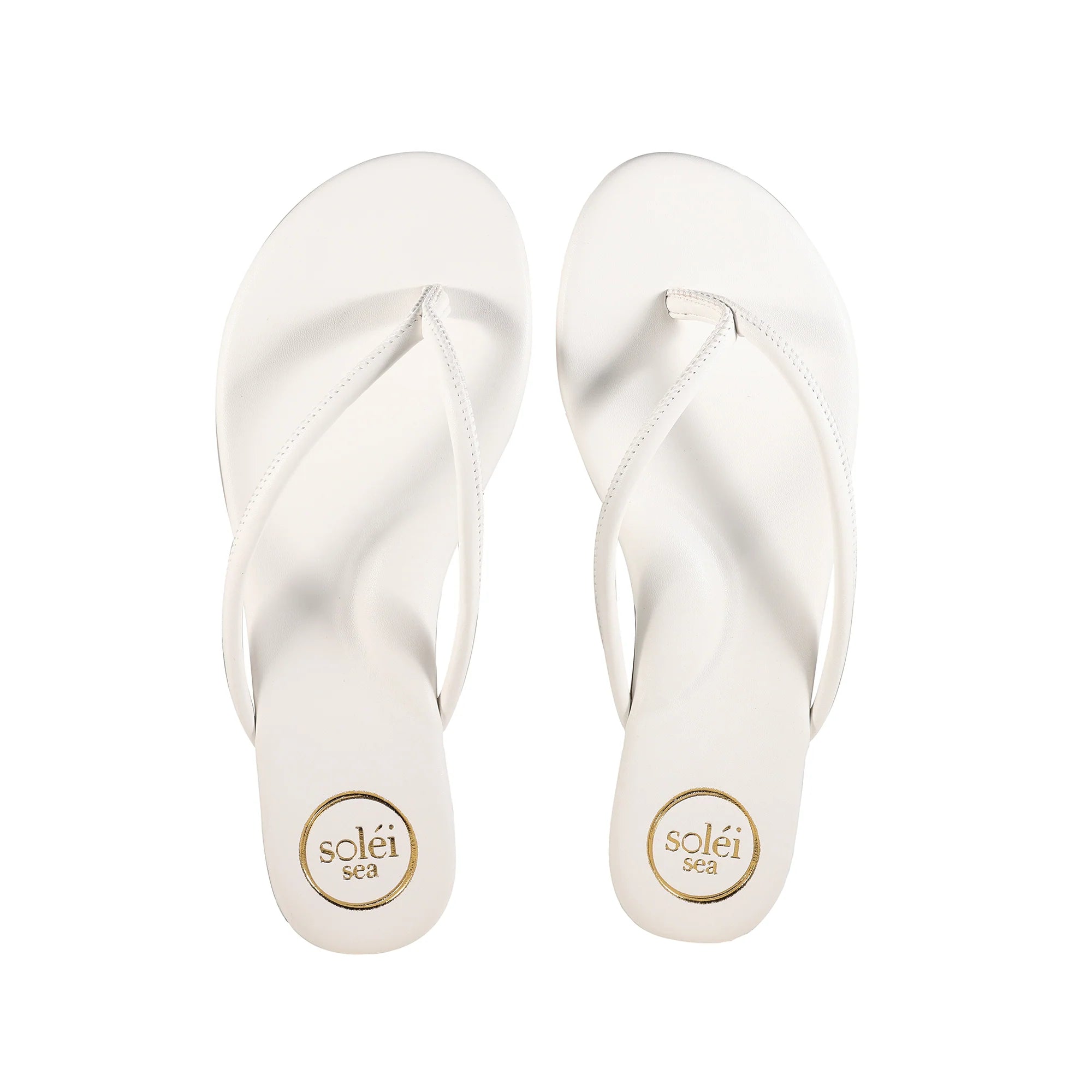 Vivie Stitch Strap Sandal - White | Soléi Sea