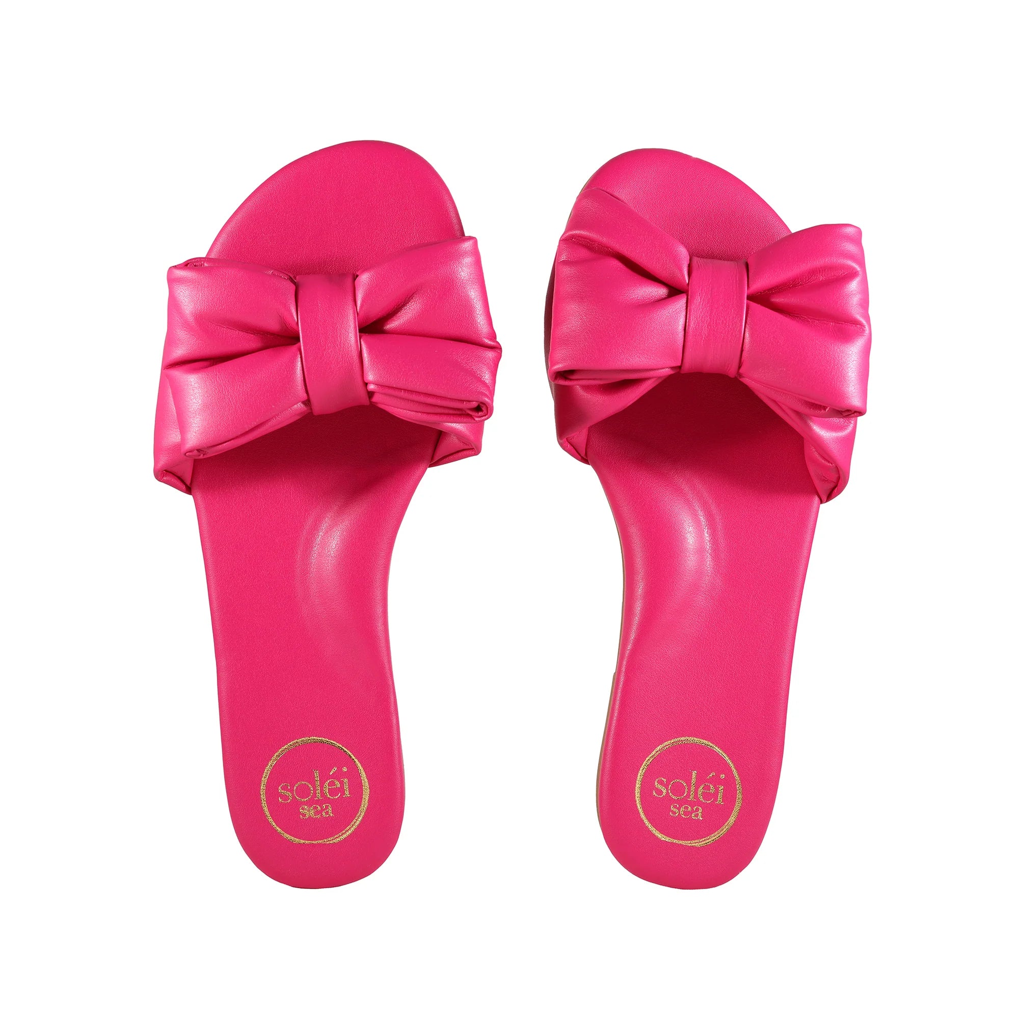 Rafie Bow Slide Sandal - Hot Pink | Soléi Sea