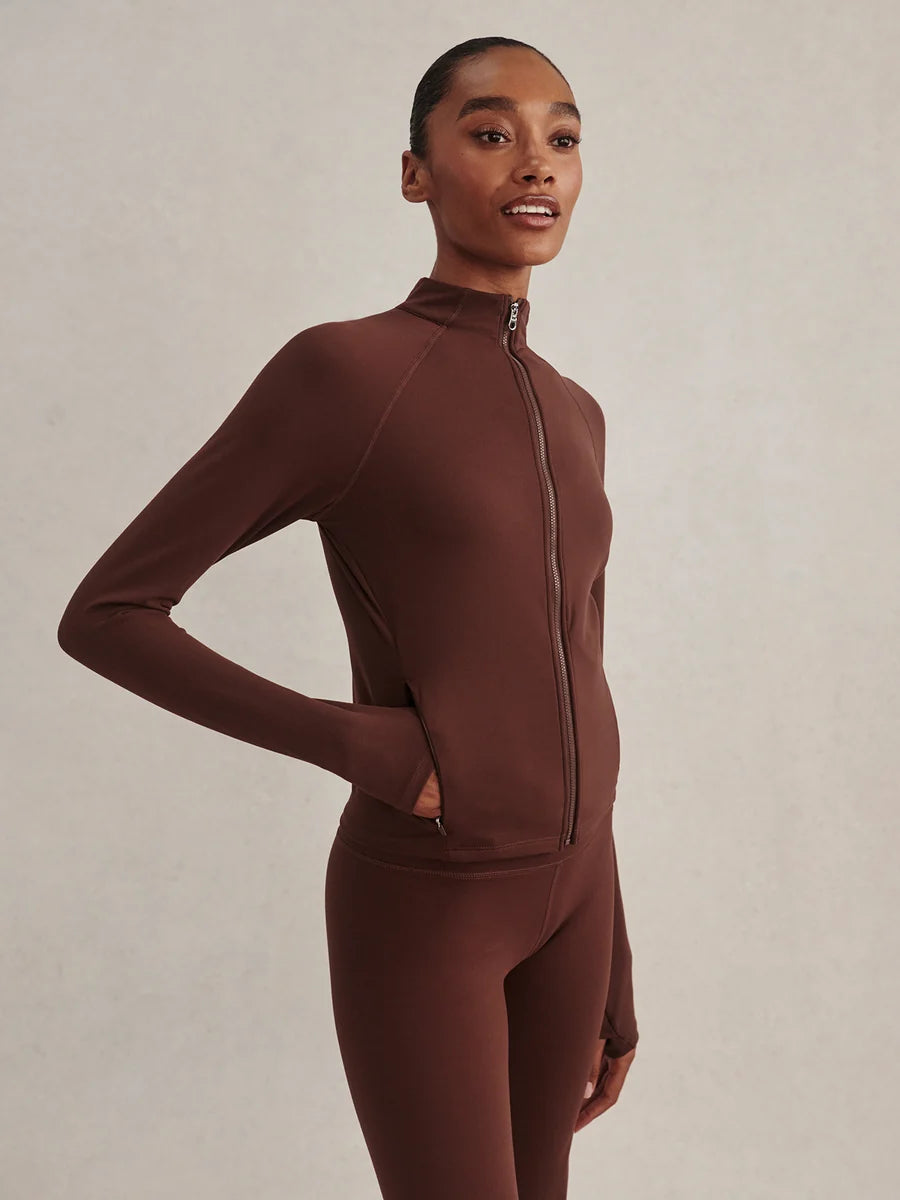 Always Zip-Through Sweat - Mahogany | Varley