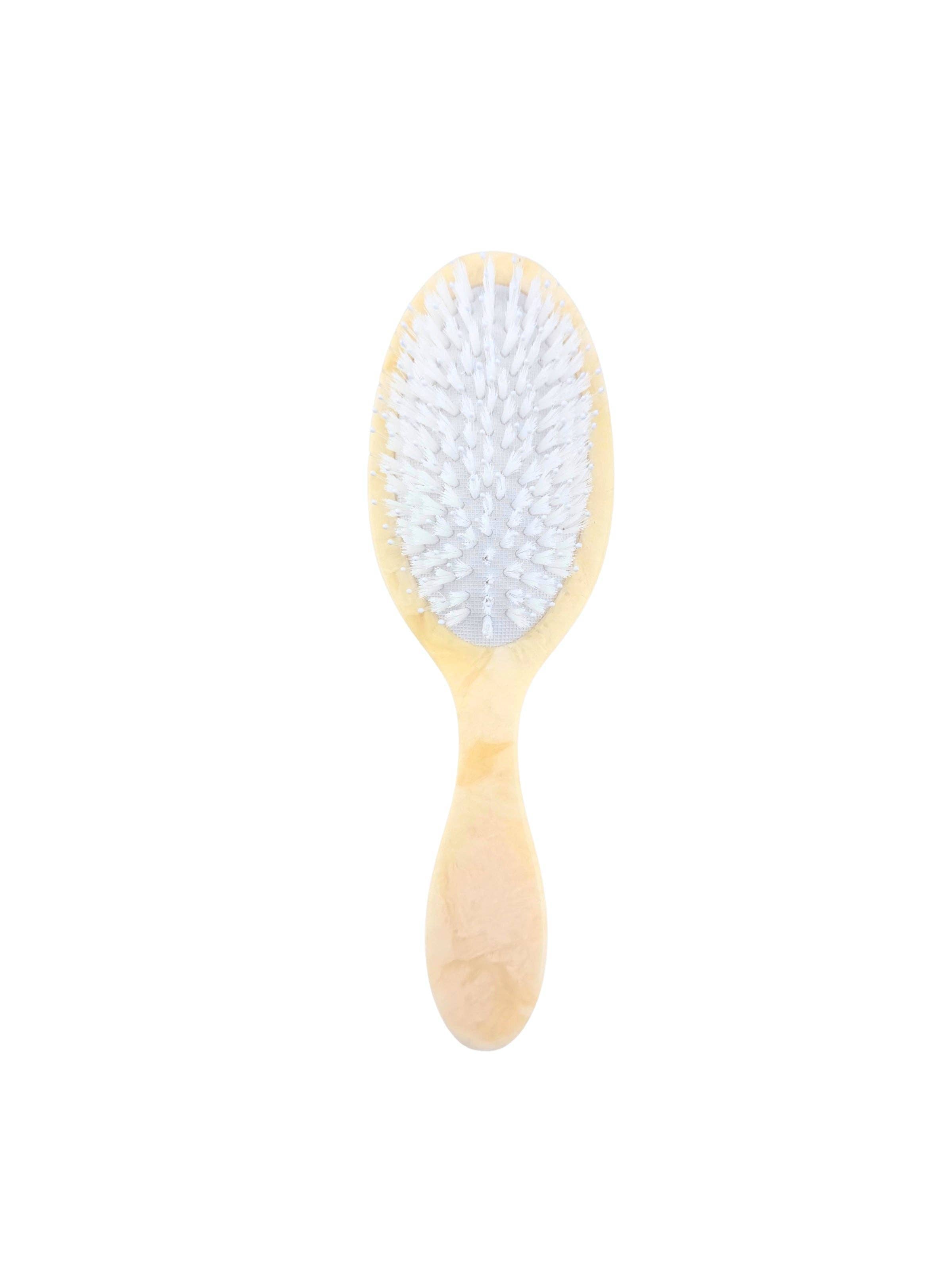Hand-Painted Forget-Me-Not Amazing Hair Day Brush | Solar Eclipse