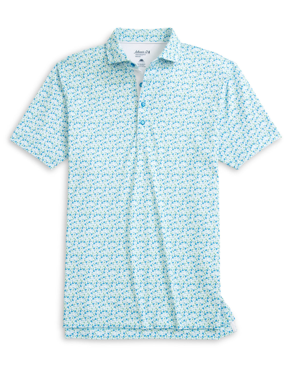 Cocktail Time Performance Mesh Polo - Dolphin | Johnnie-O