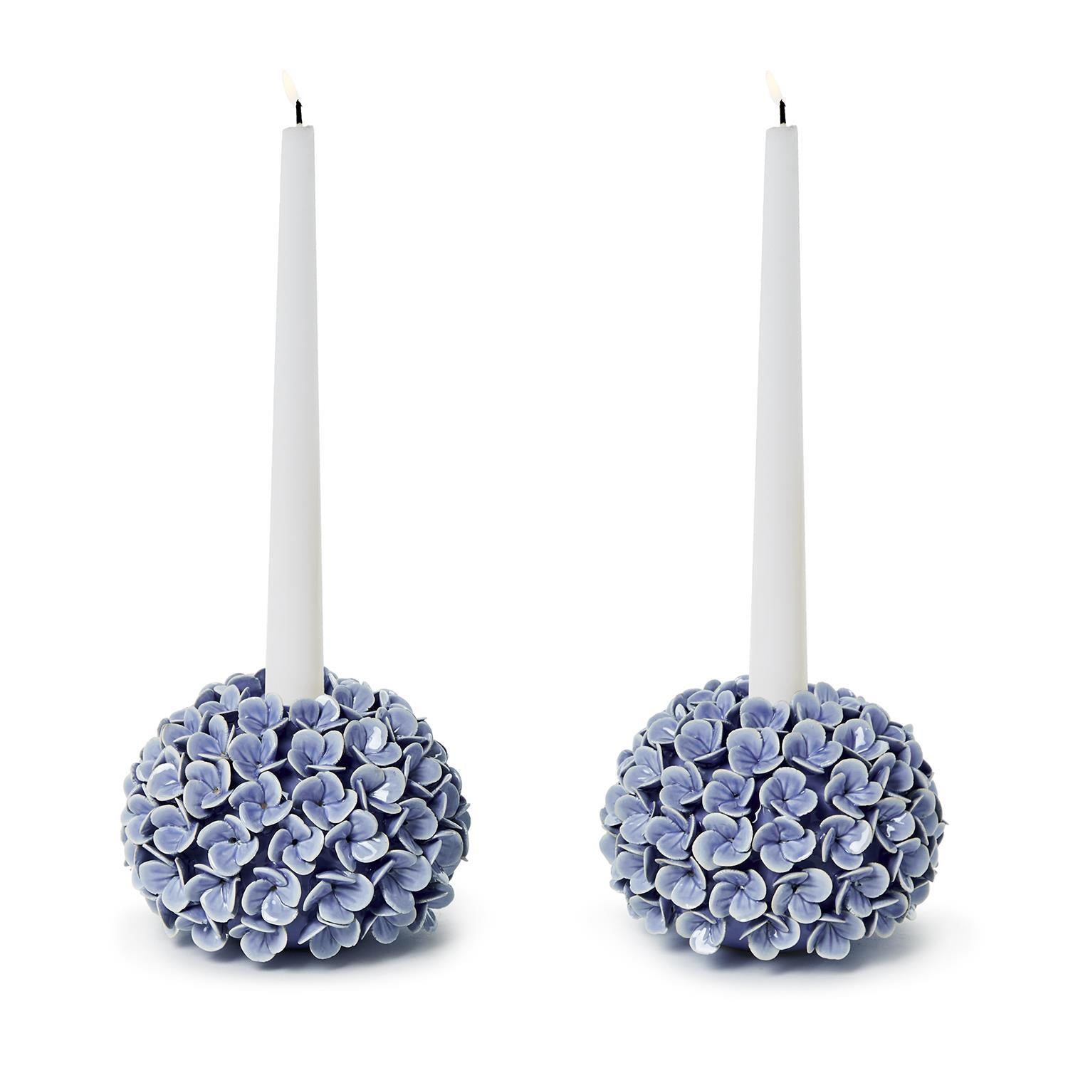 Hydrangea Flower Vase/Taper Candle Holder