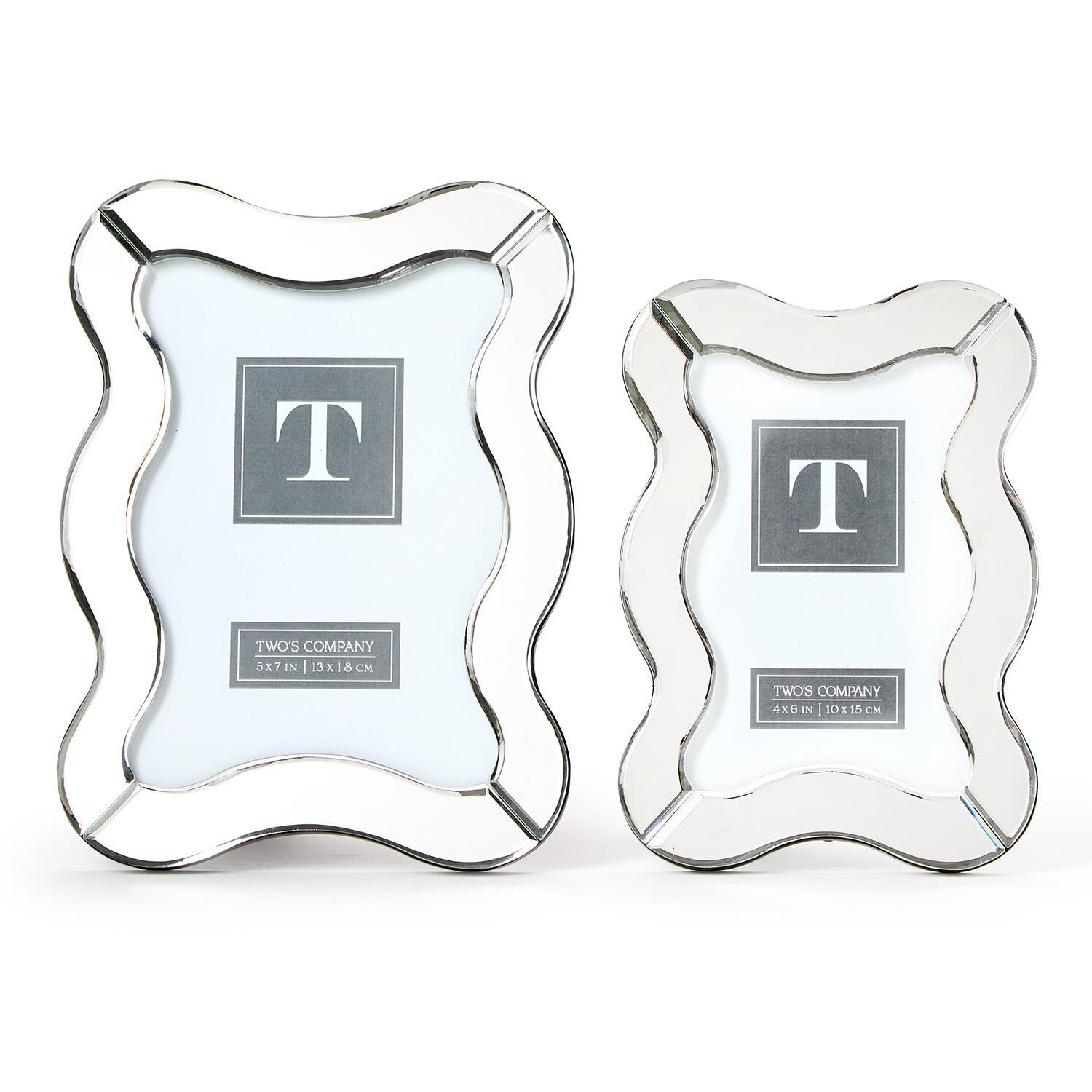 Scalloped Mirror Photo Frame