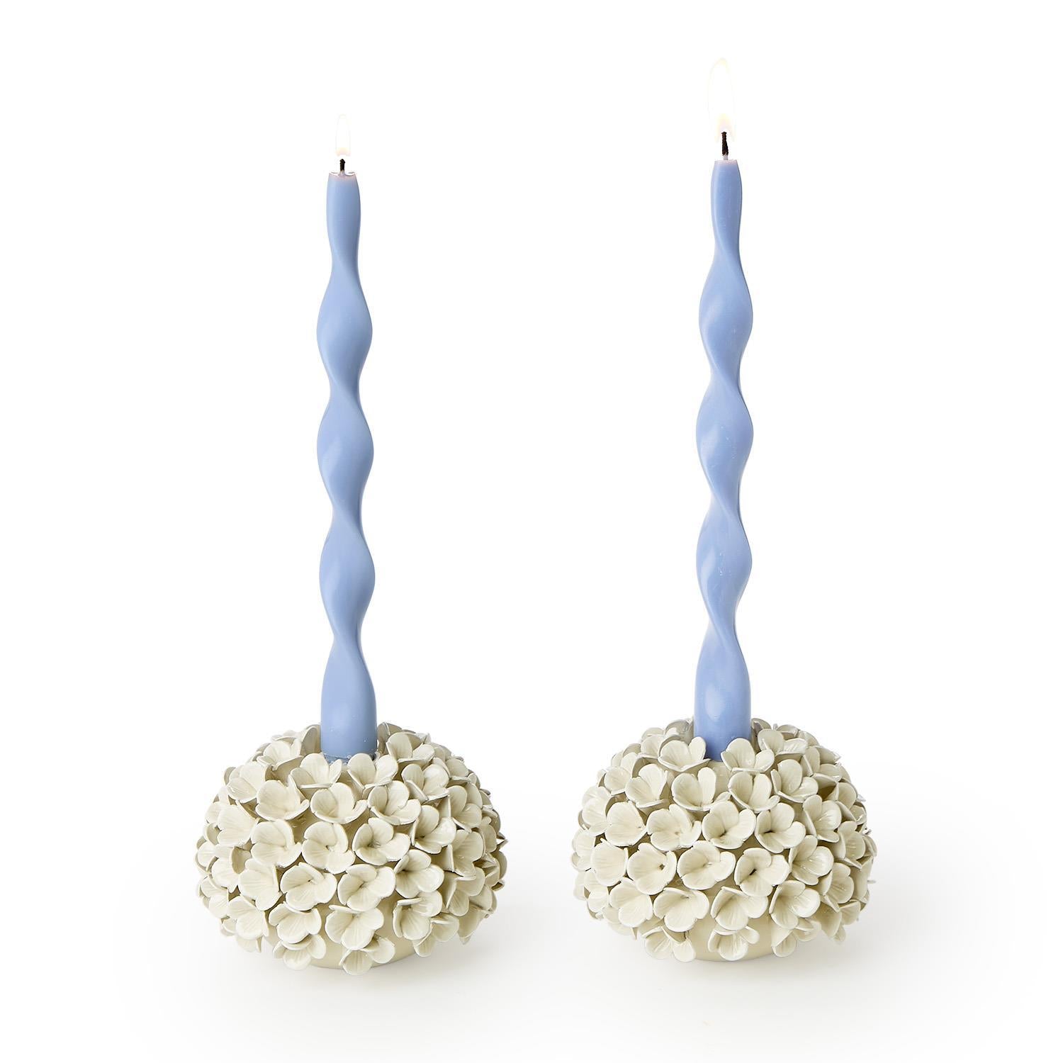 Hydrangea Flower Vase/Taper Candle Holder