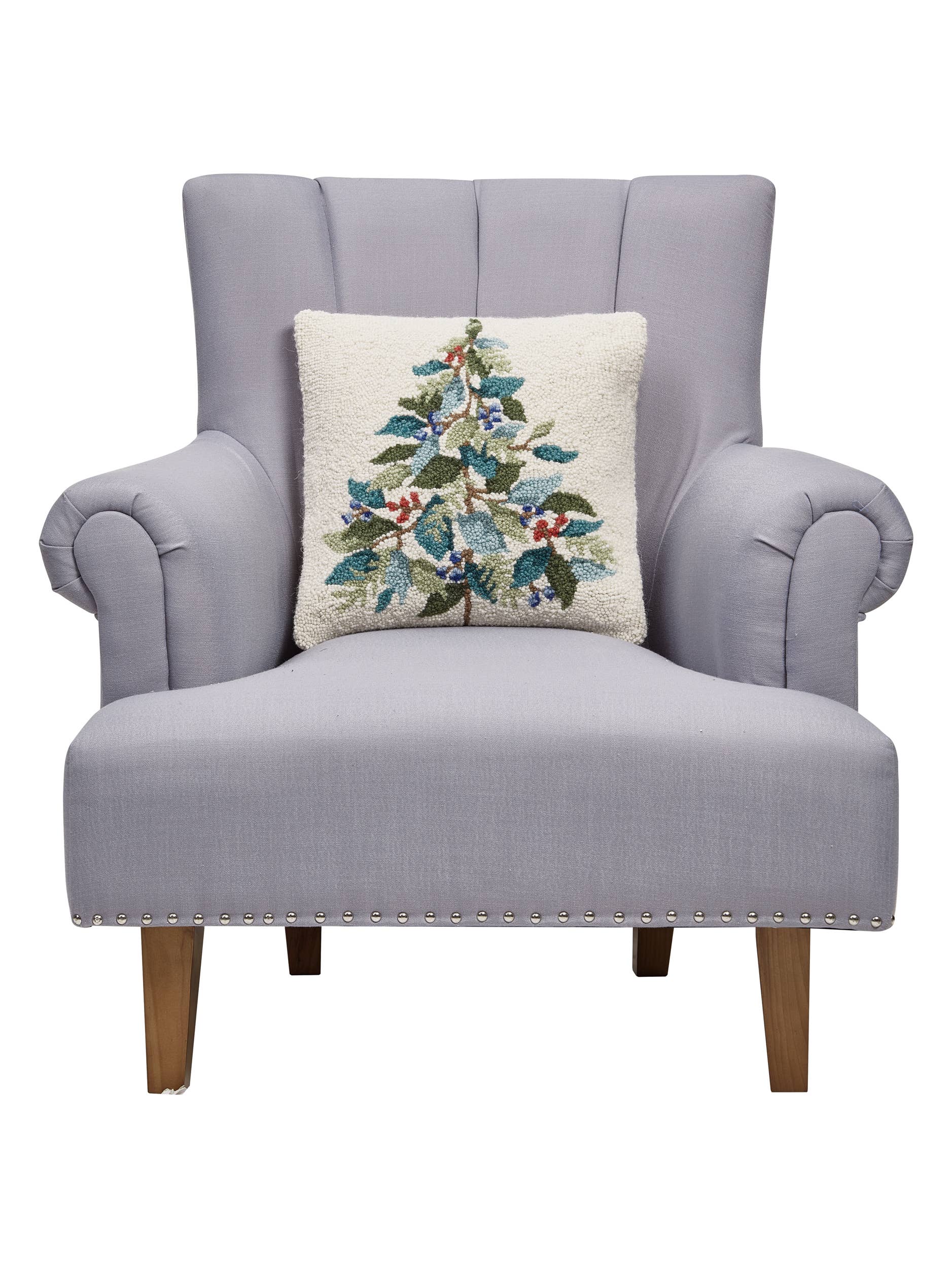 Christmas Holly Tree Hook Pillow