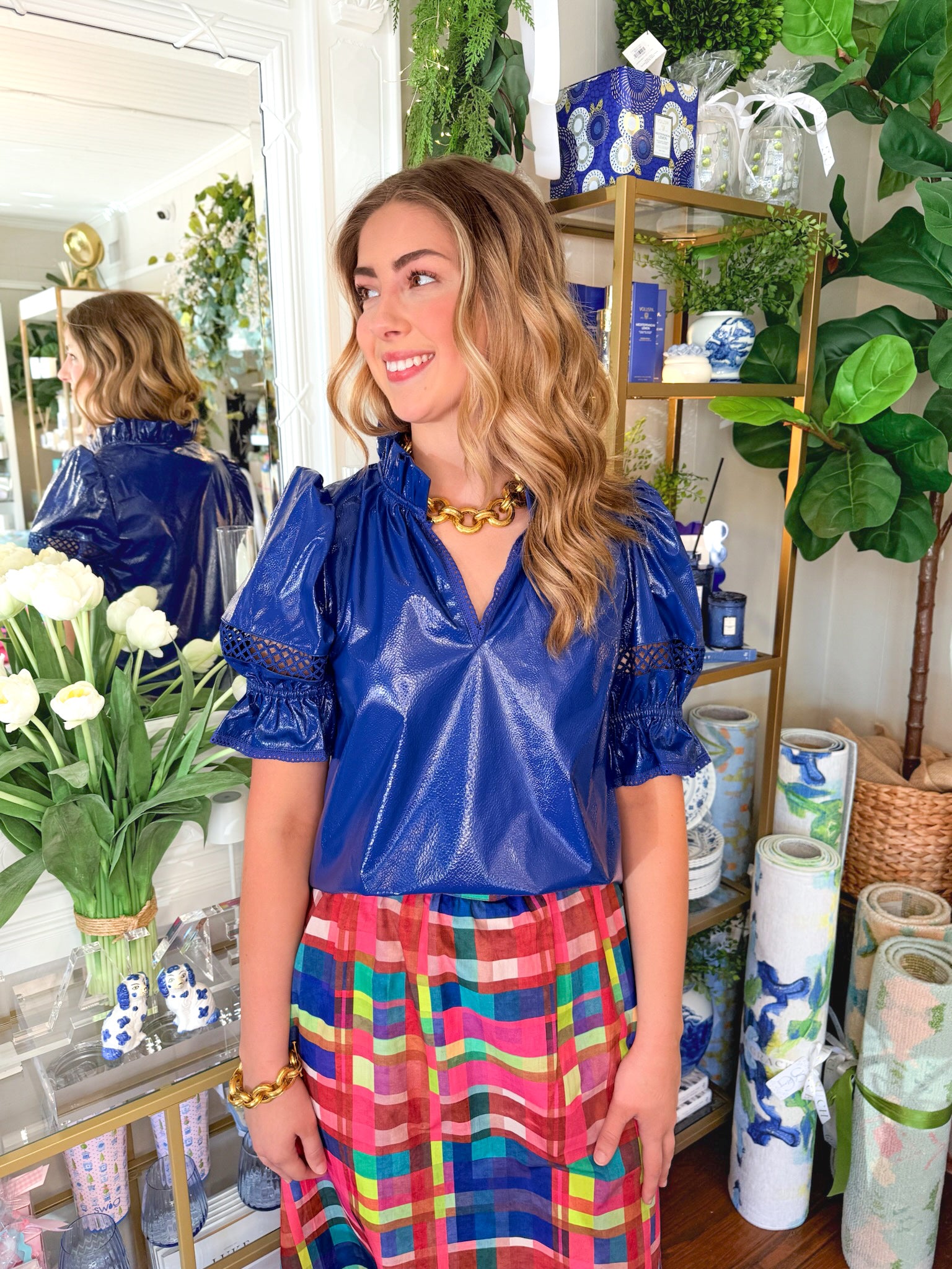 Lottie Top - Azure | Alden Adair