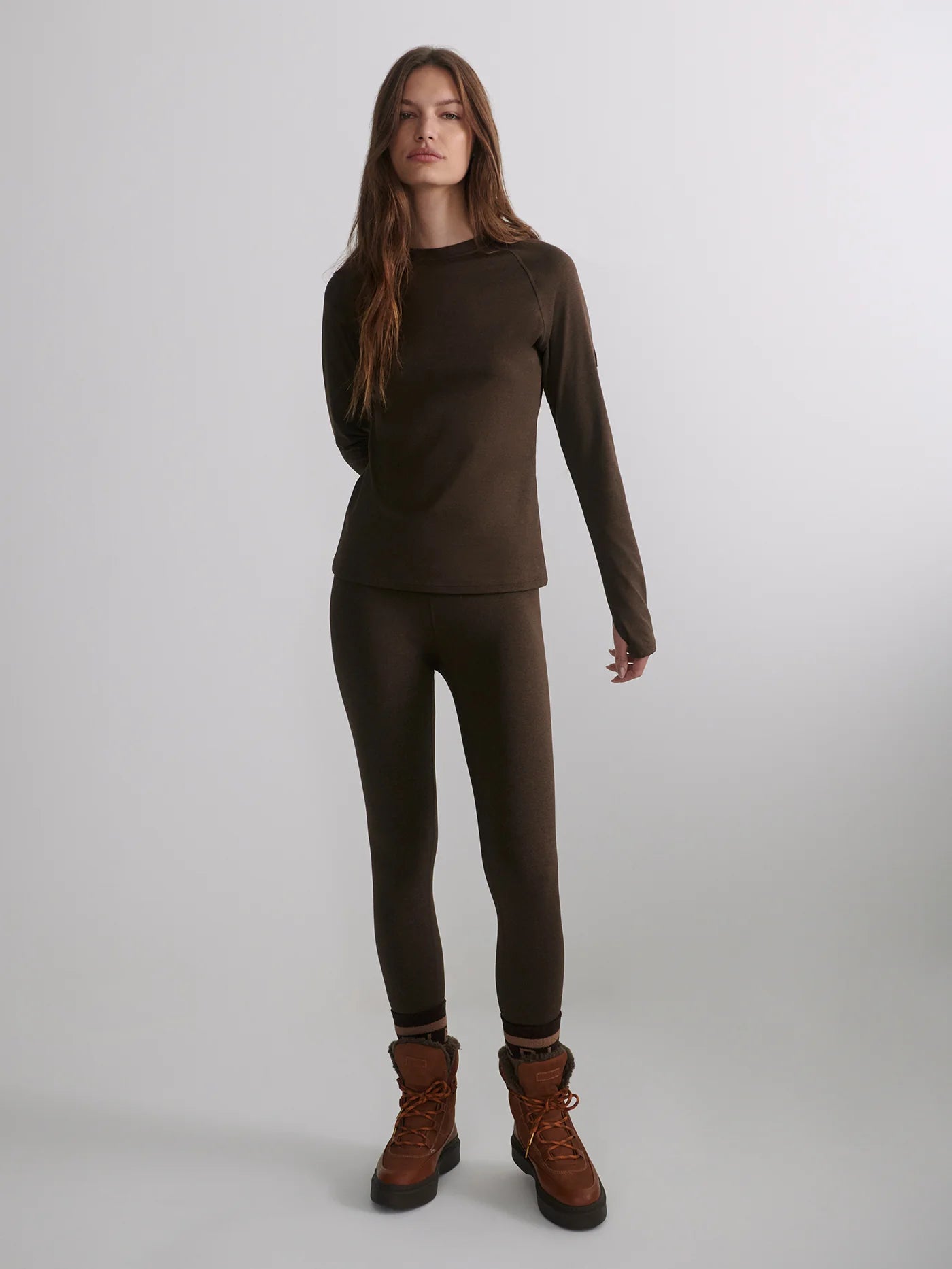 Always Warm Base Layer Legging (27.5") - Deep Chocolate Marl | Varley