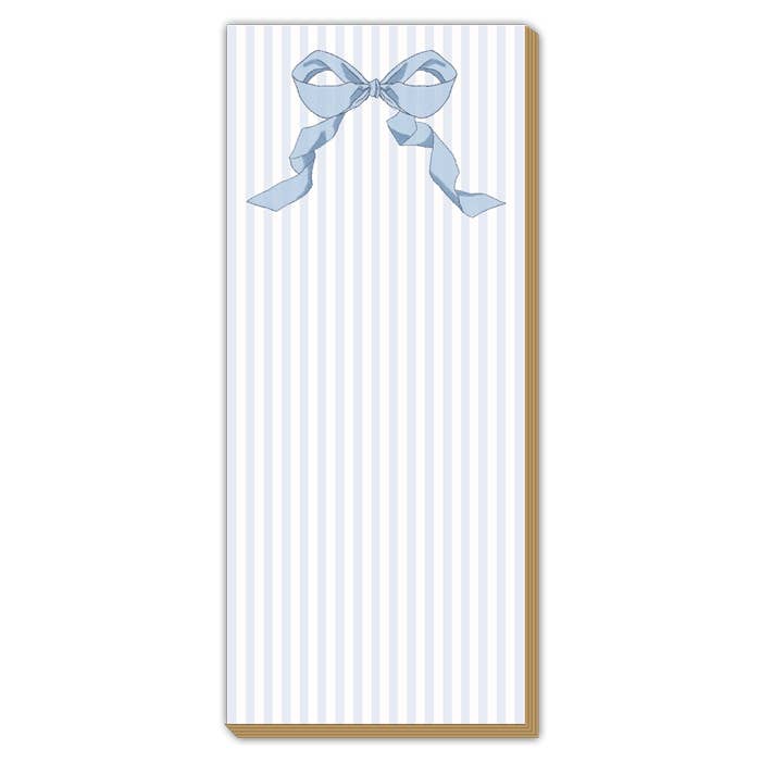 French Blue Bow on Stripe - Luxe Skinny Pad - Rosannebeck X Caitlin Wilson