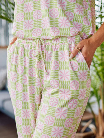 Alli Cropped Pants Set Quilted Charm | Mary Square