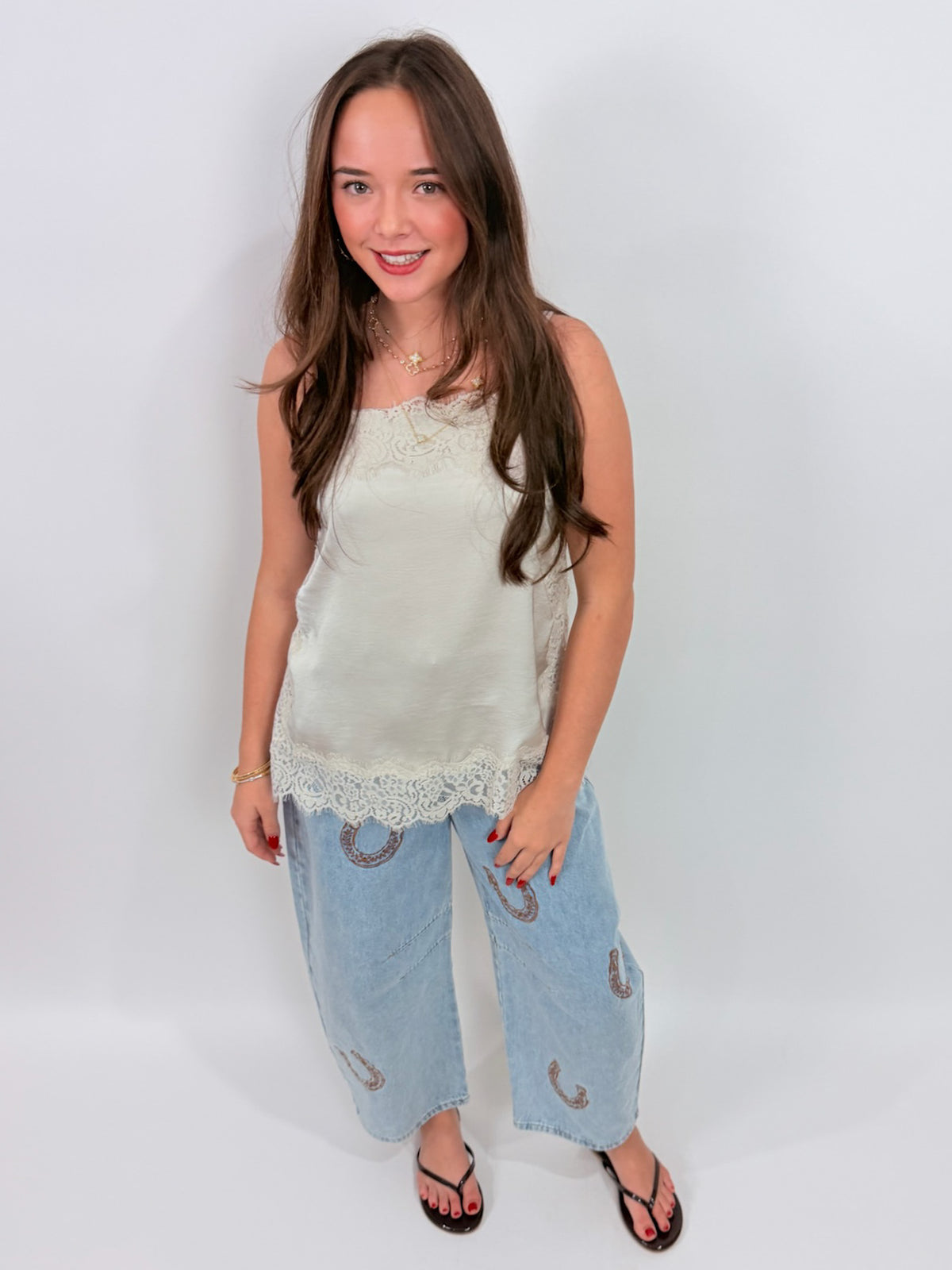 Roselle Lace Cami - Frosted Pearl | Z Supply