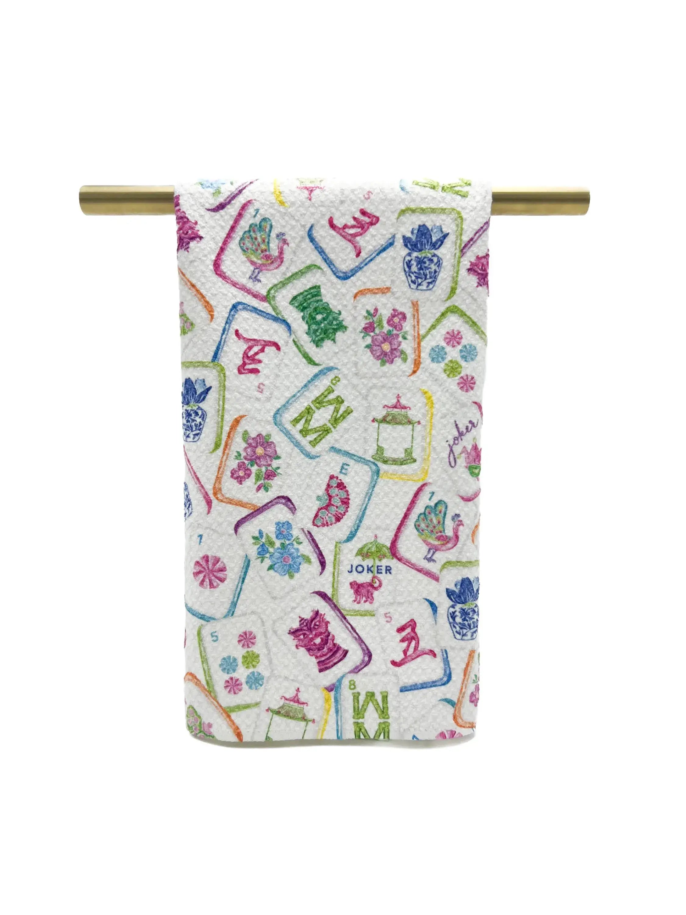 Mahjong Tiles Tea Towel