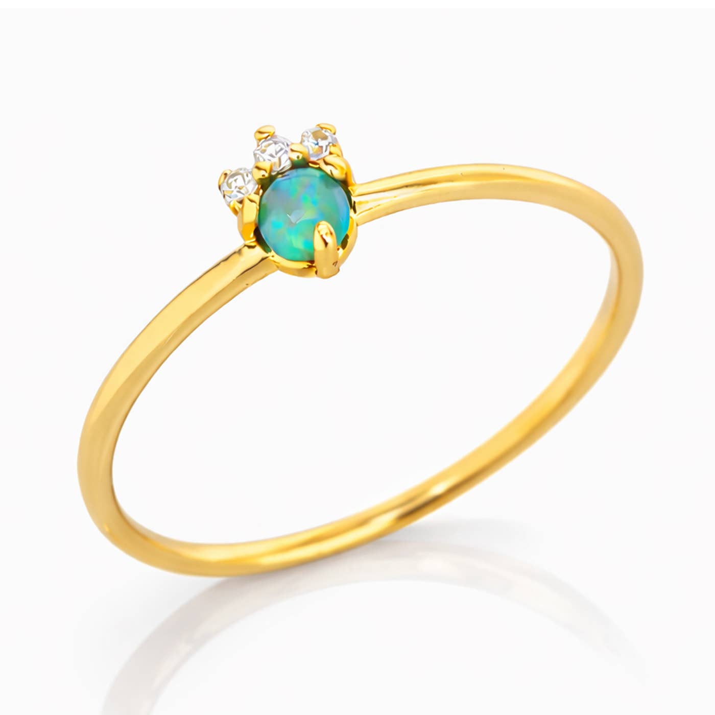 Opal Crown Stack Ring