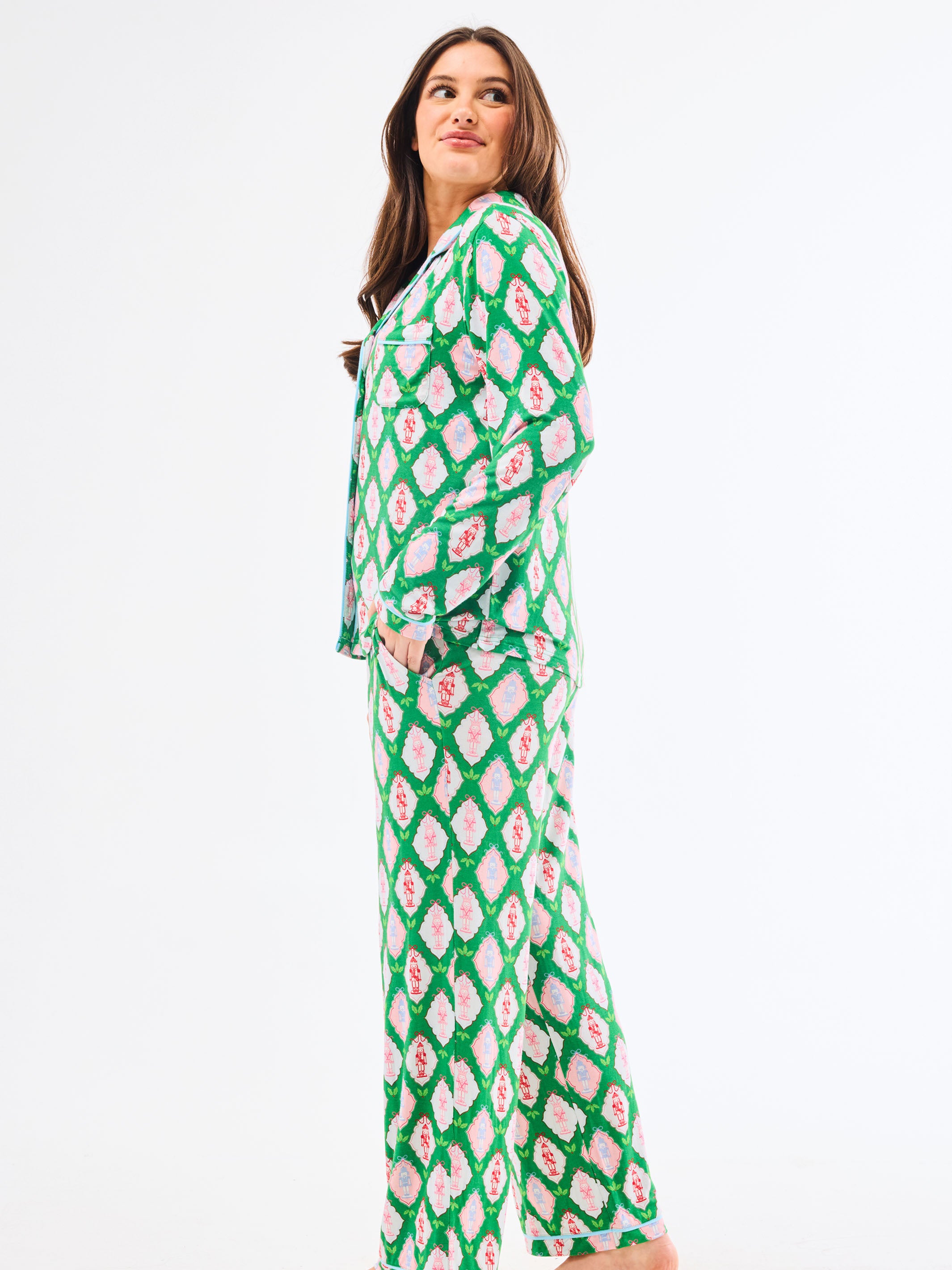 Charlotte Pant Set - Christmas Cavalry | Mary Square