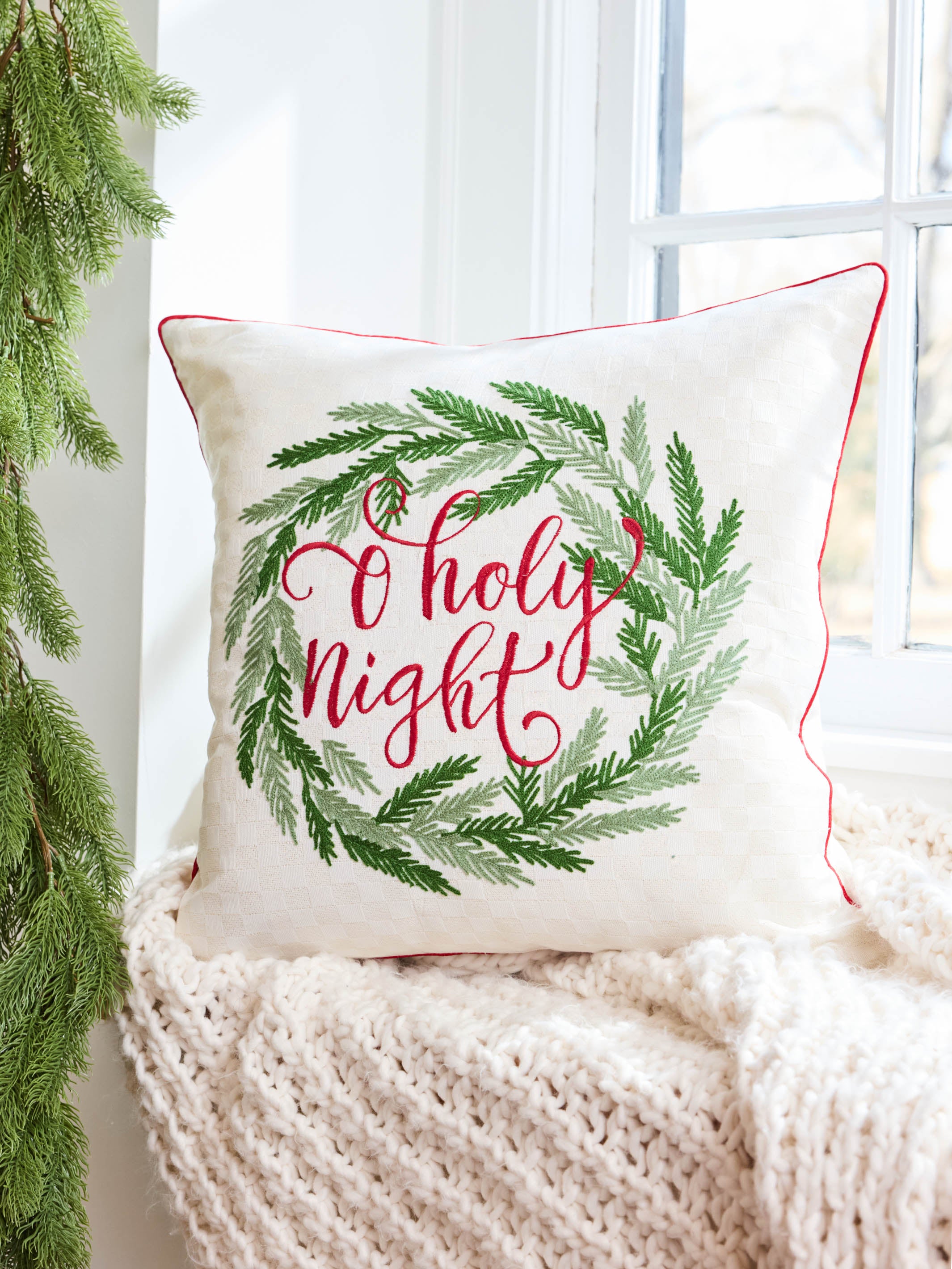 Square Pillow - O Holy Night | Mary Square
