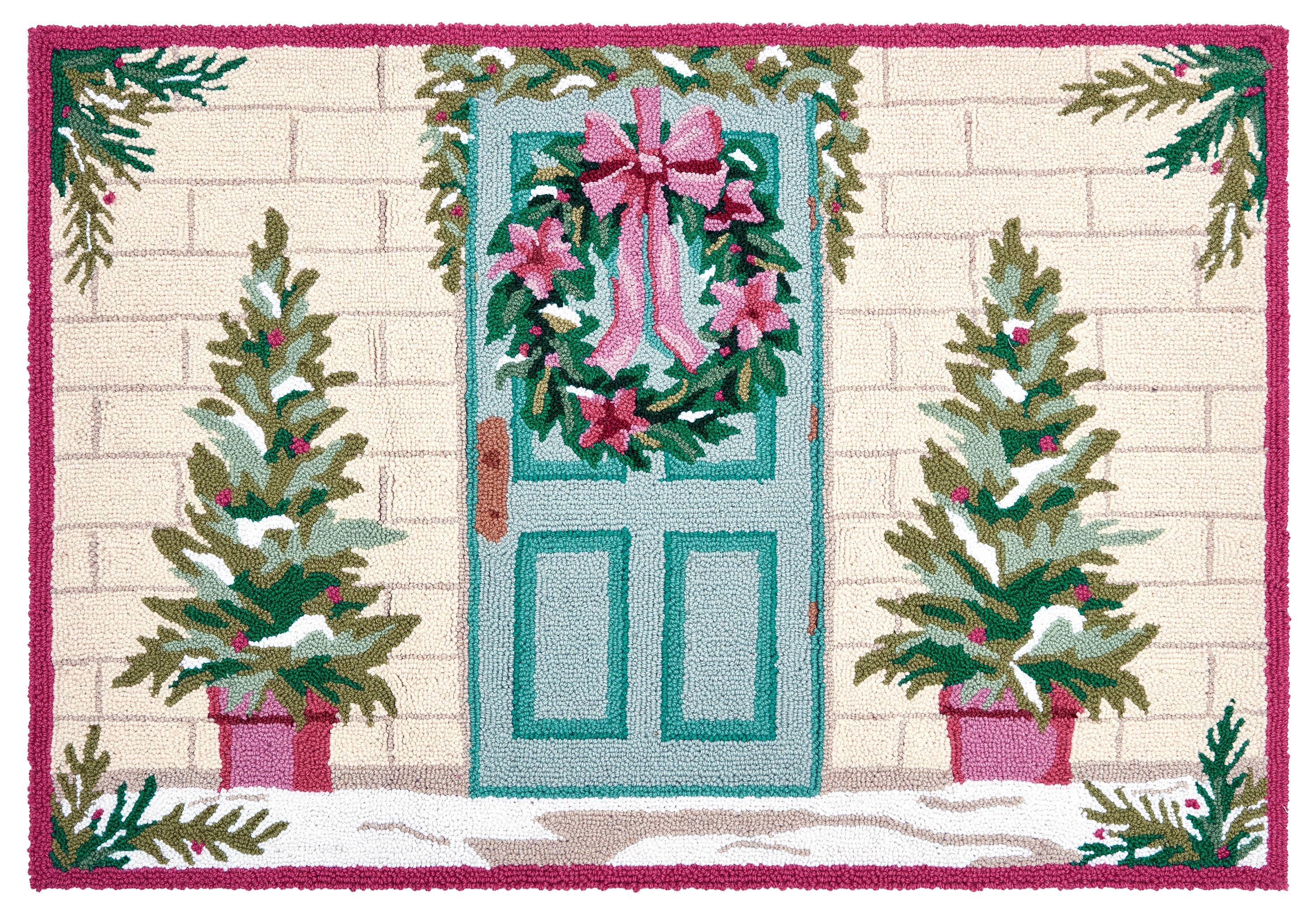 Holiday Front Porch Hook Rug