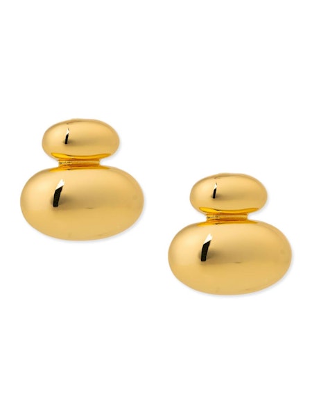 Gold Pebble Studs | Bracha