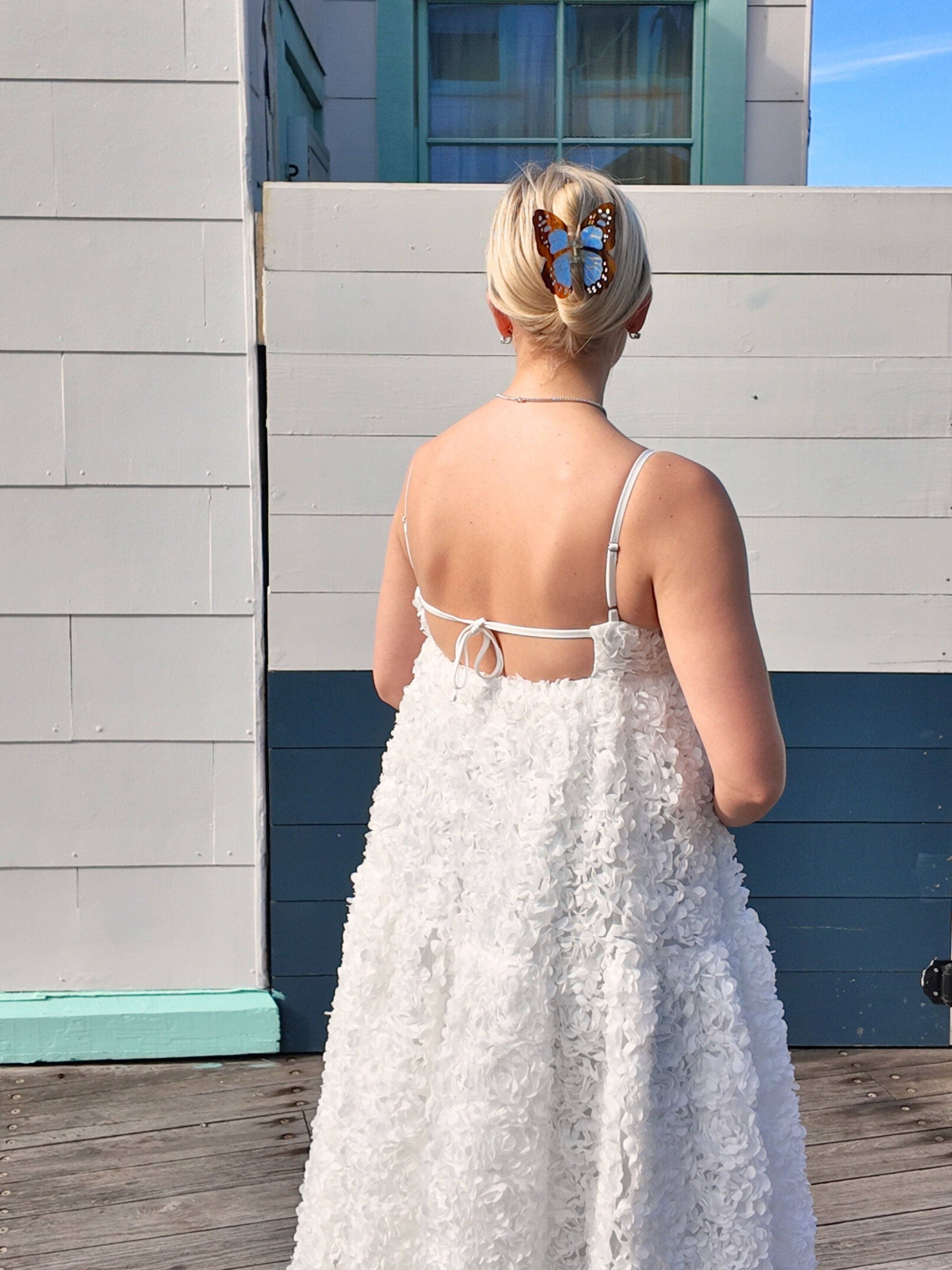 Hand-painted Boho Monarch Claw Hair Clip | Solar Eclipse