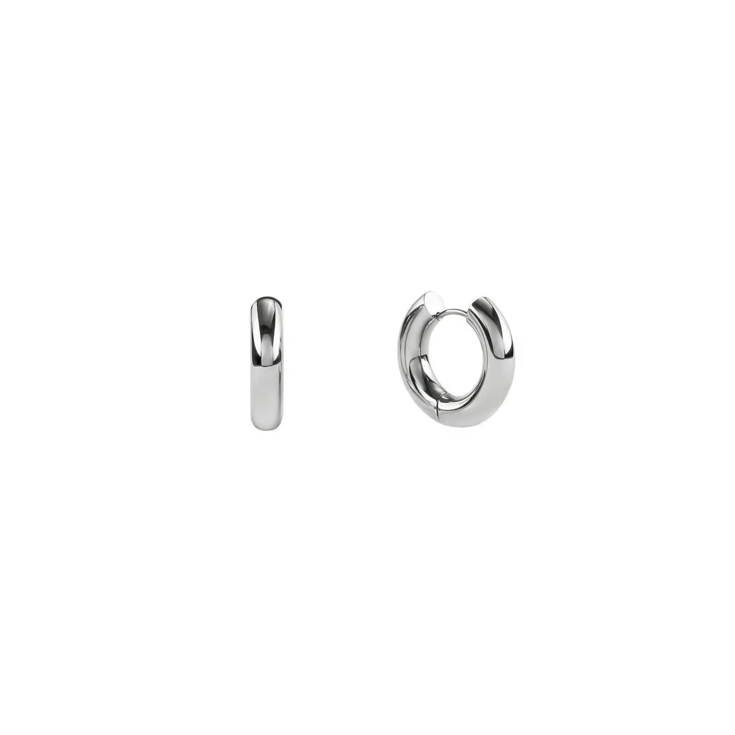 Silver Chunky Hoops | Brenda Grands