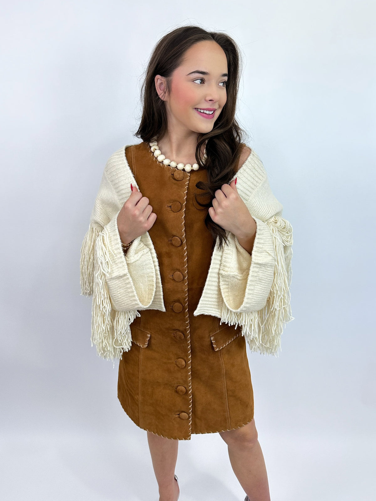 Carmen Cardigan in Off-White | Elizabeth James